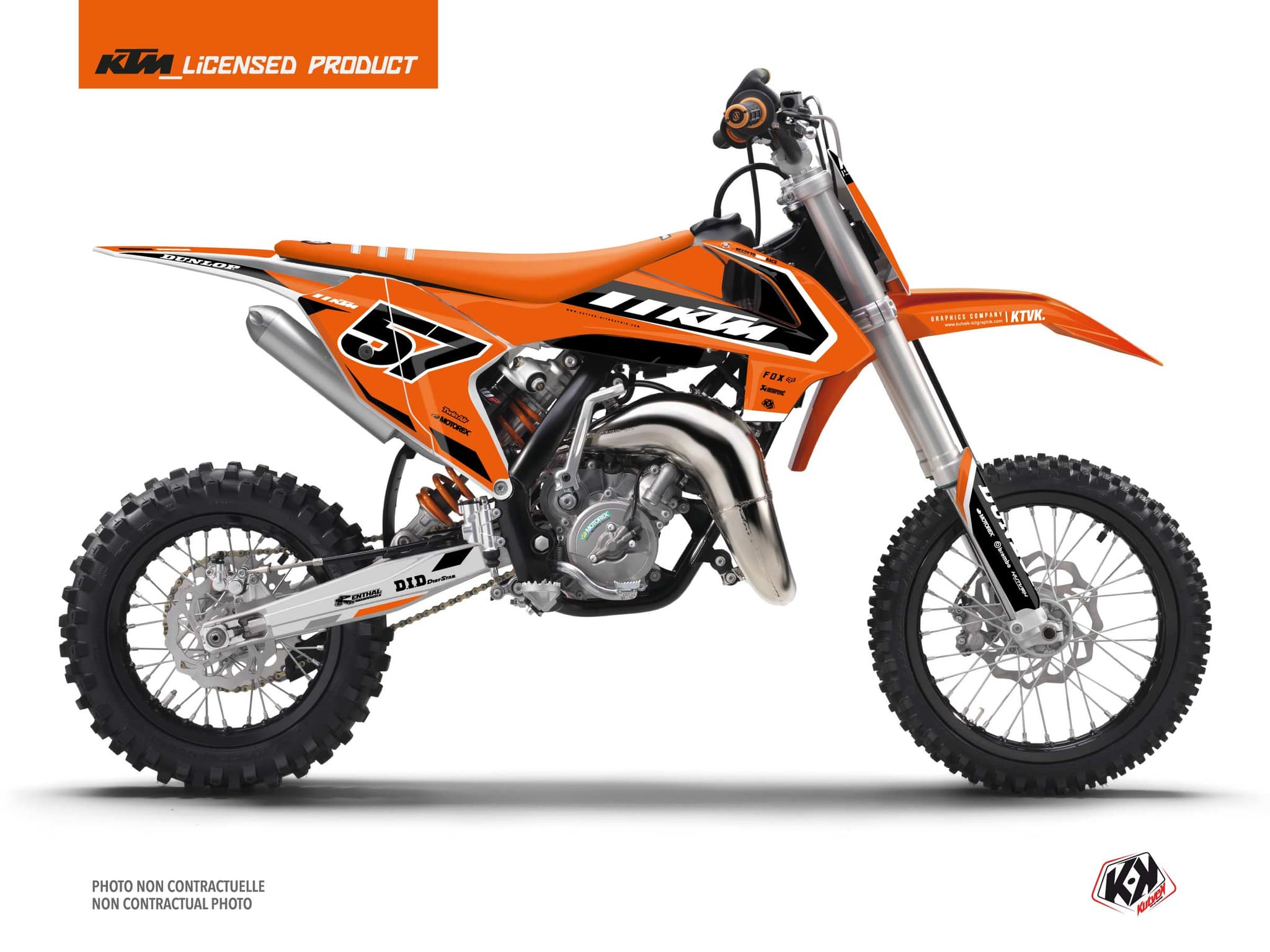 deko-set moto-cross keystone ktm 65 sx orange