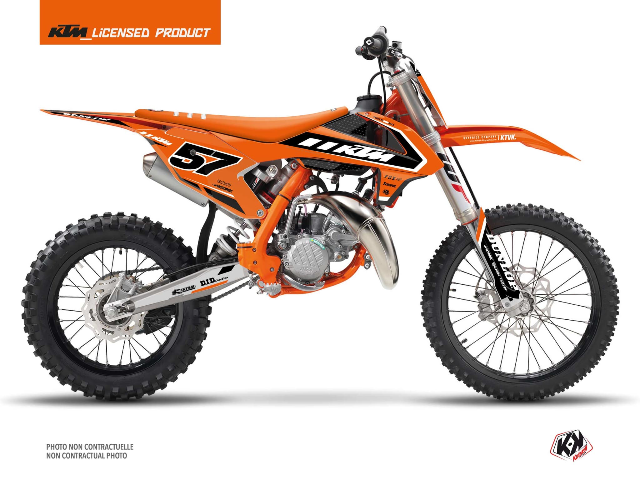 deko-set moto-cross keystone ktm 85 sx orange