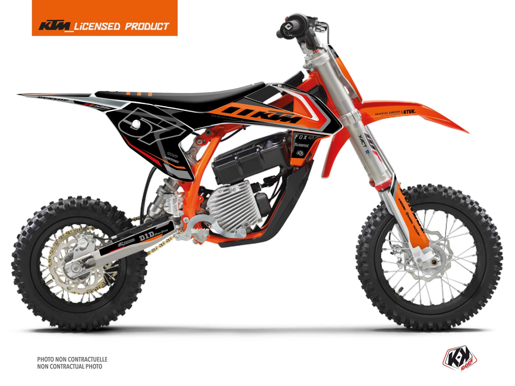 deko-set moto-cross keystone ktm sx-e 5 schwarz