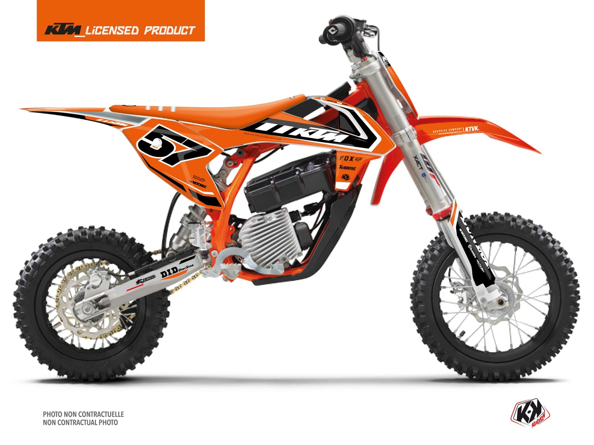 deko-set moto-cross keystone ktm sx-e 5 orange