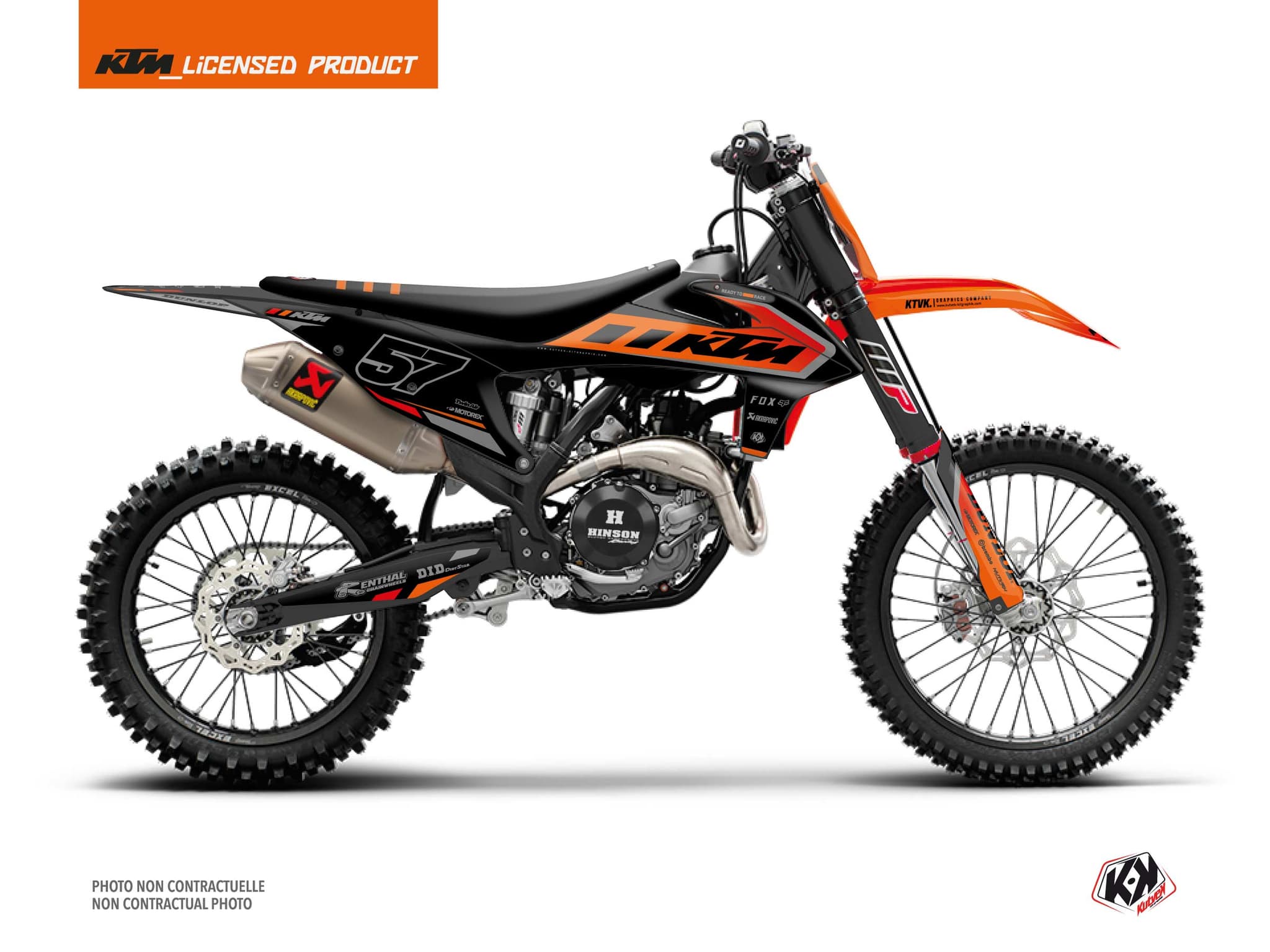 Kit graphique Moto Cross Keystone KTM 300 XC Noir
