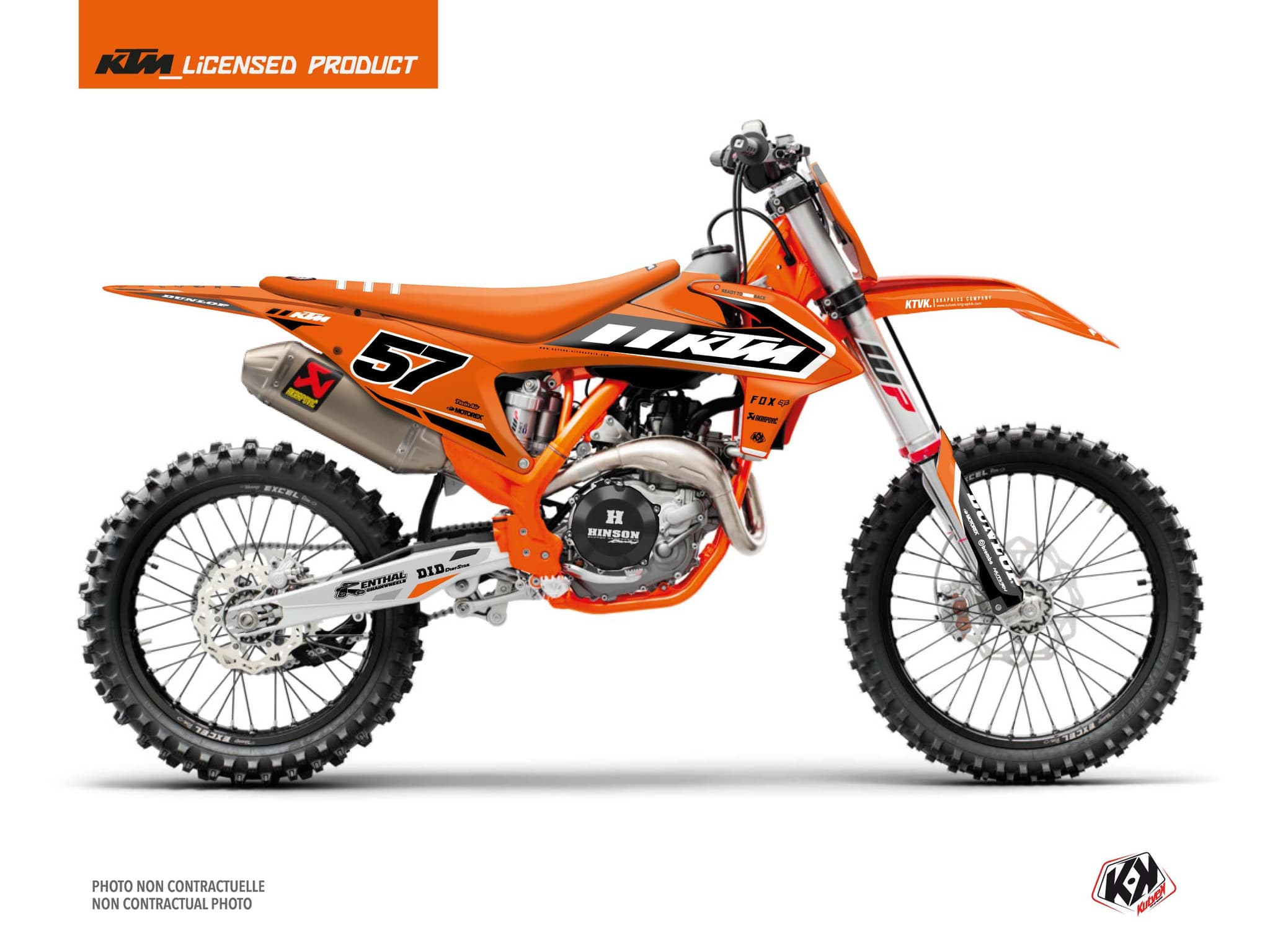 kit graphique motocross ktm xc 300 keystone orange