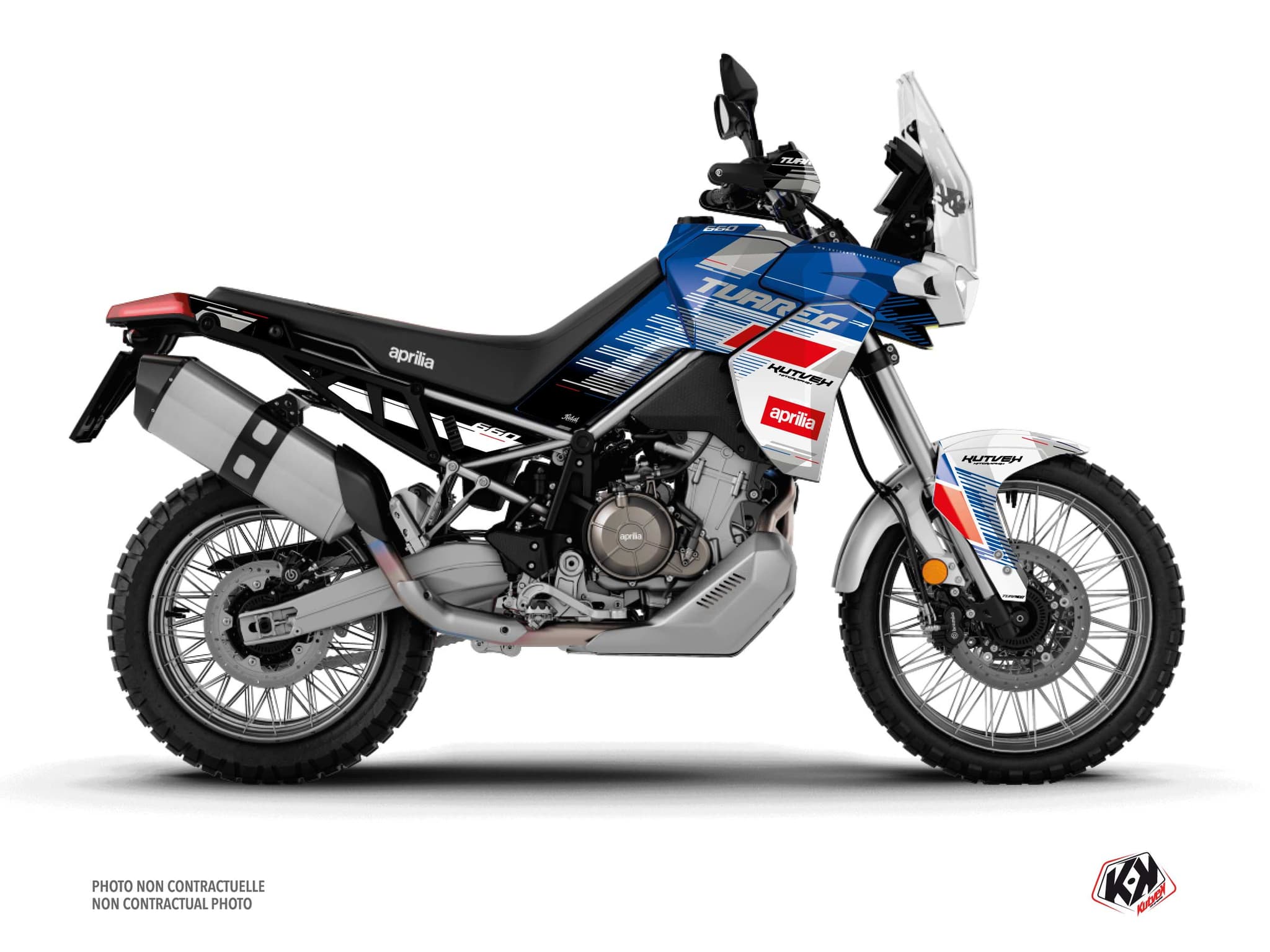 Kit Graphique Moto Kidal Aprilia Tuareg 660 Bleu