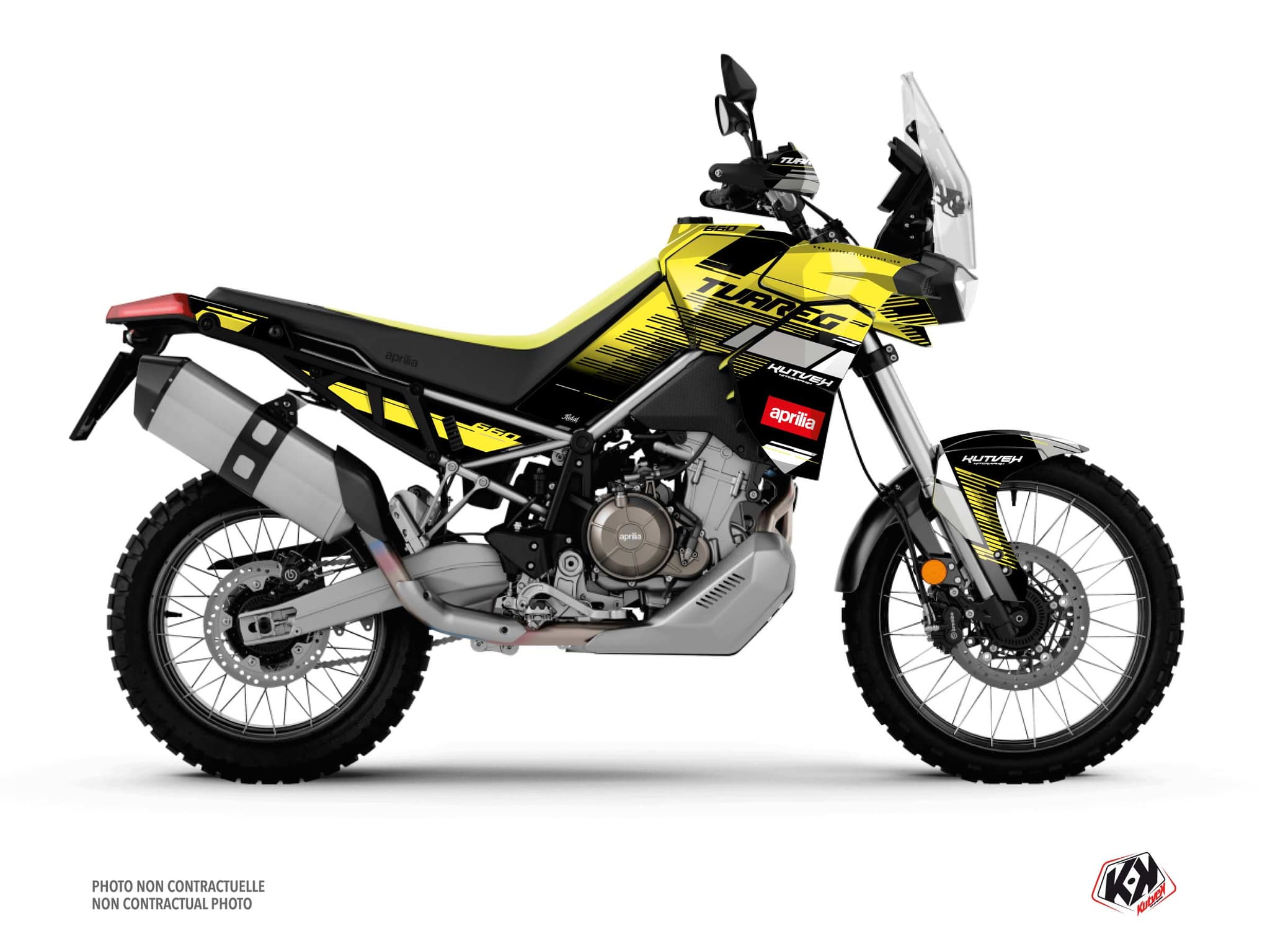 Kit Graphique Moto Kidal Aprilia Tuareg 660 Jaune