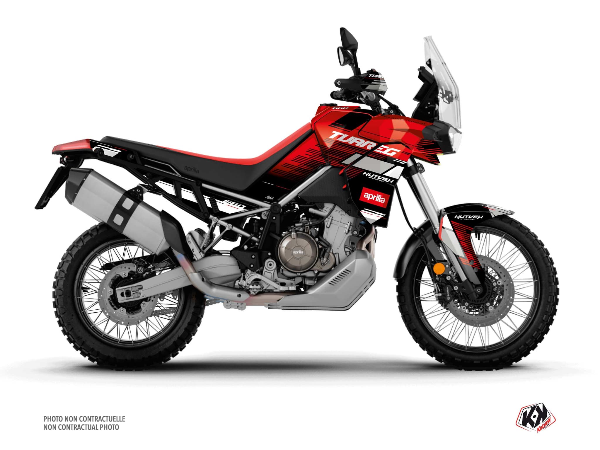 kit graphique moto aprilia tuareg 660 kidal rouge