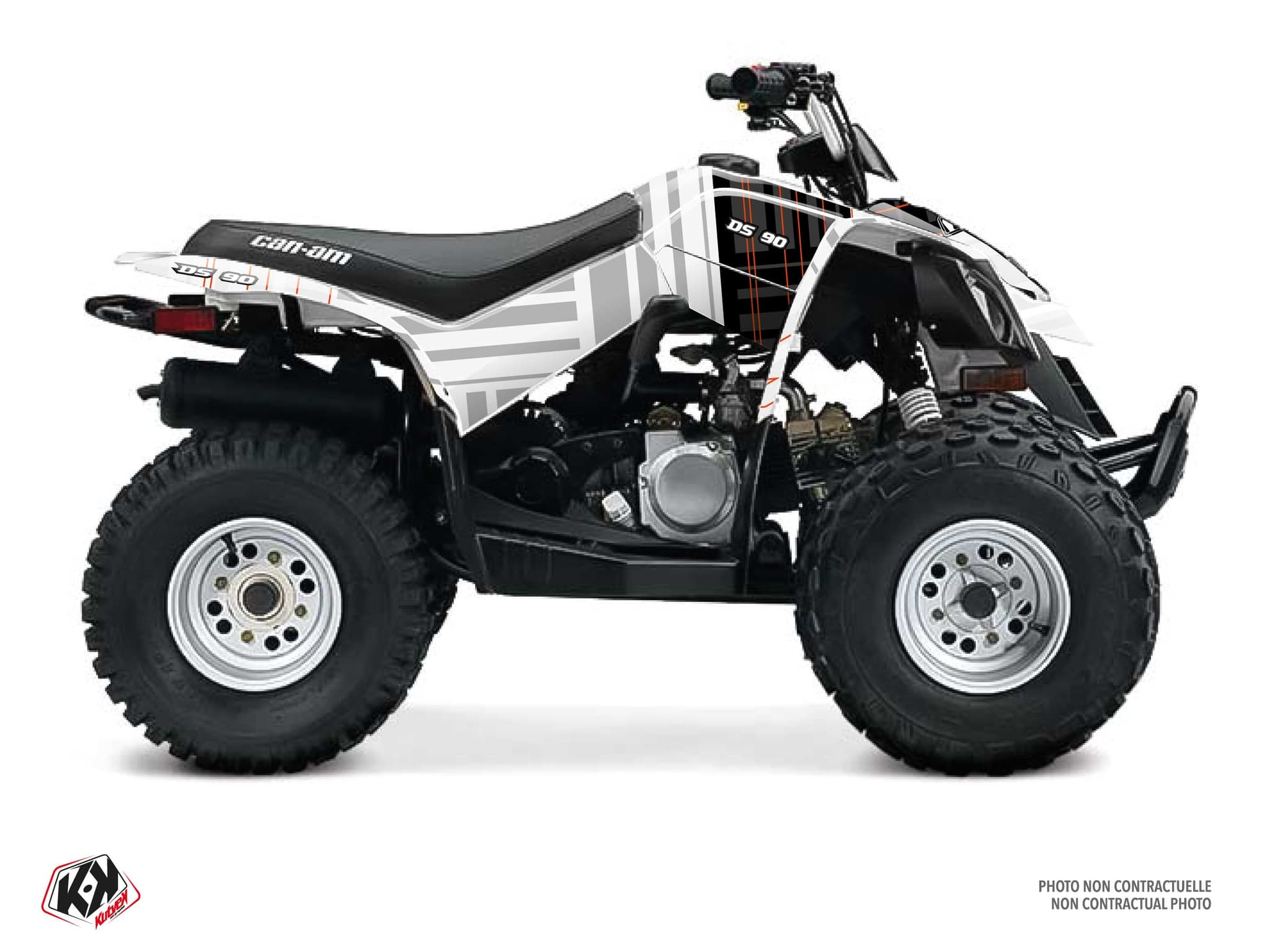 Kit Graphique quad can-am ds 90 kinetik blanc
