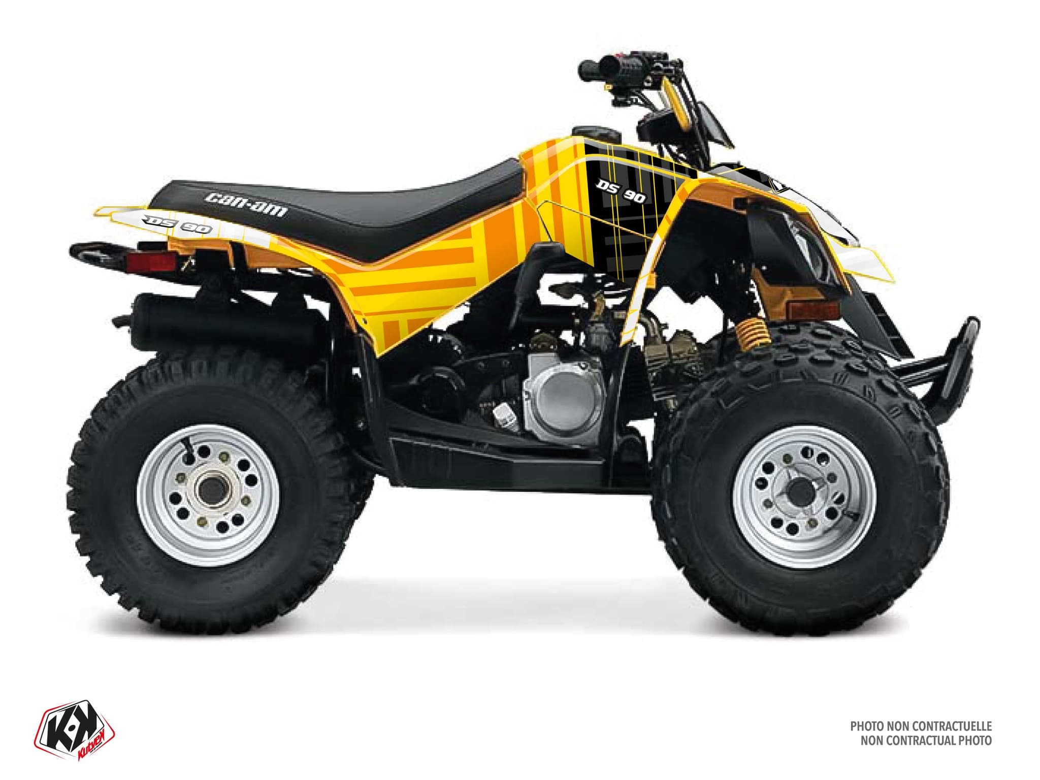 Kit Graphique quad can-am ds 90 kinetik jaune