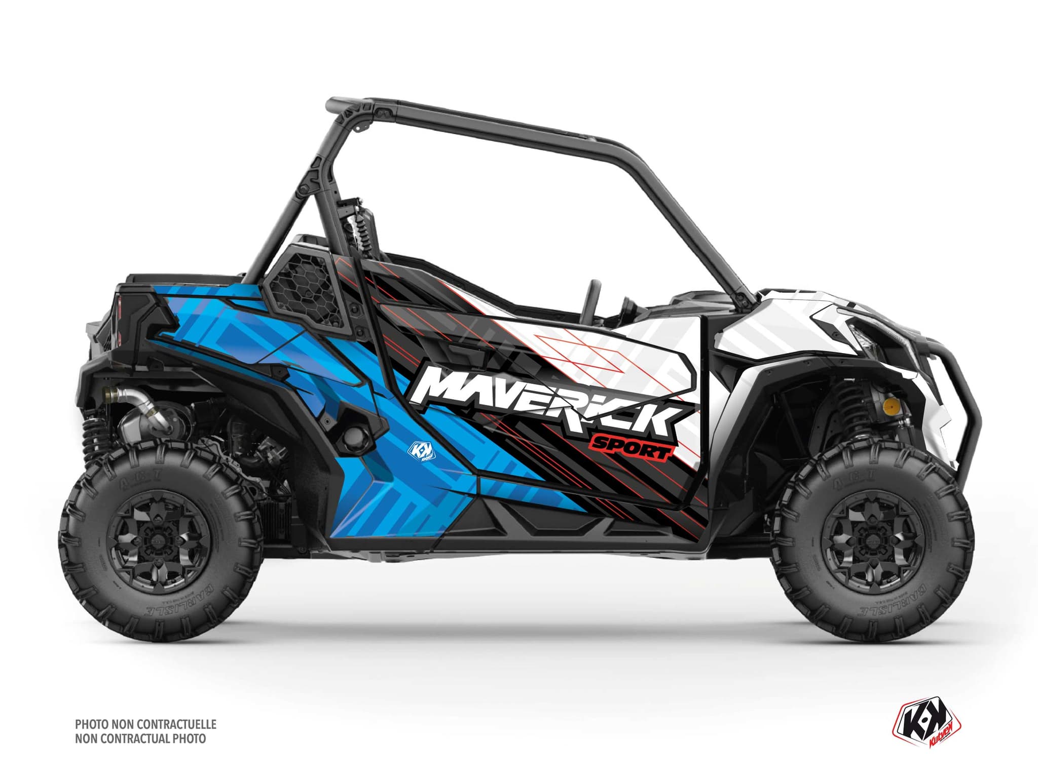 kit decorativo ssv kinetik can am maverick sport bianco blu | Can am | Kutvek