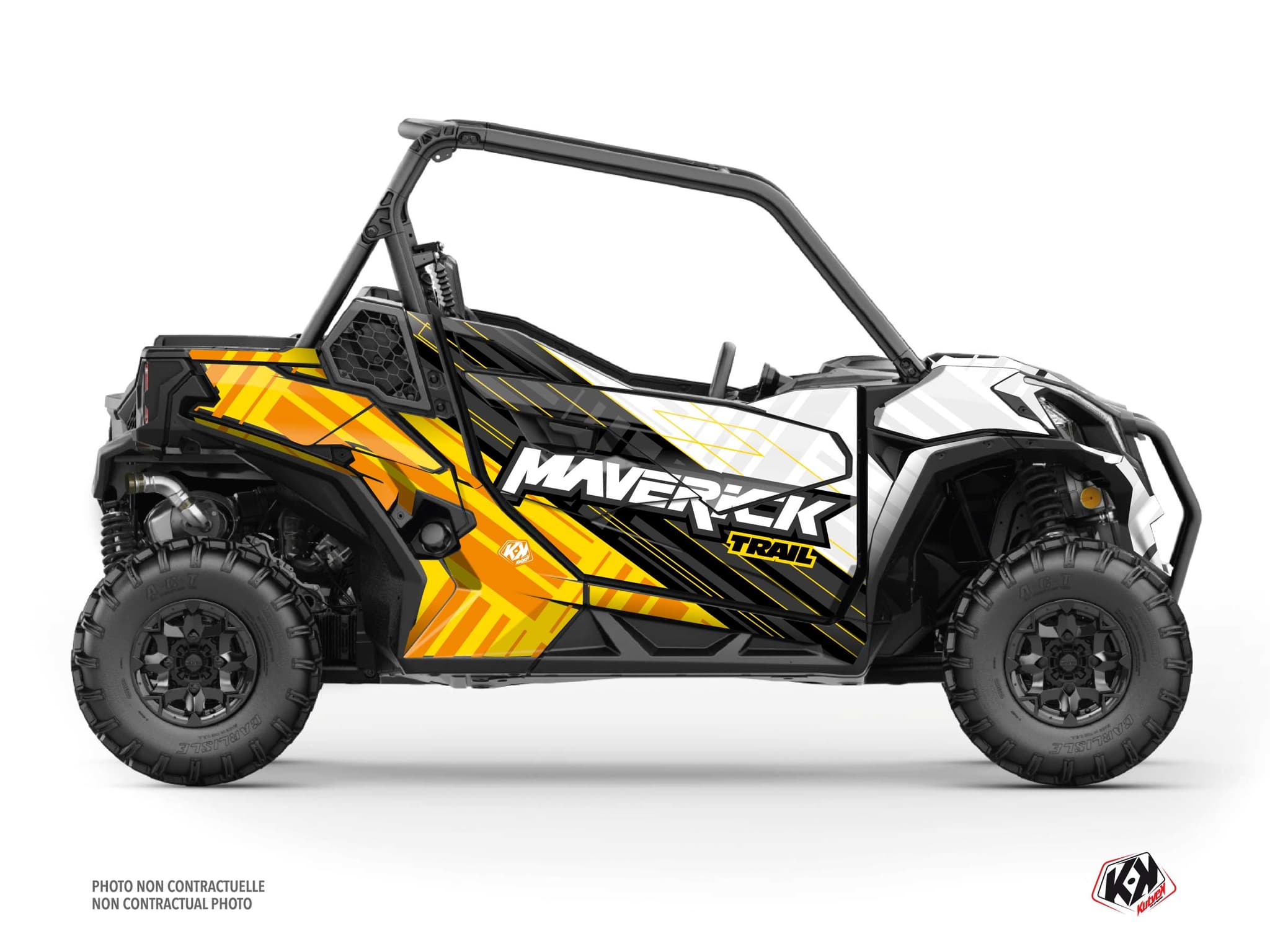 kit graphique ssv can-am maverick trail kinetik jaune