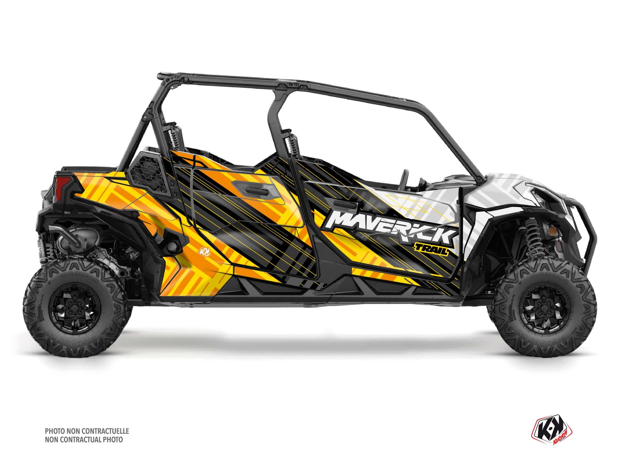 kit graphique ssv can-am maverick trail max kinetik jaune