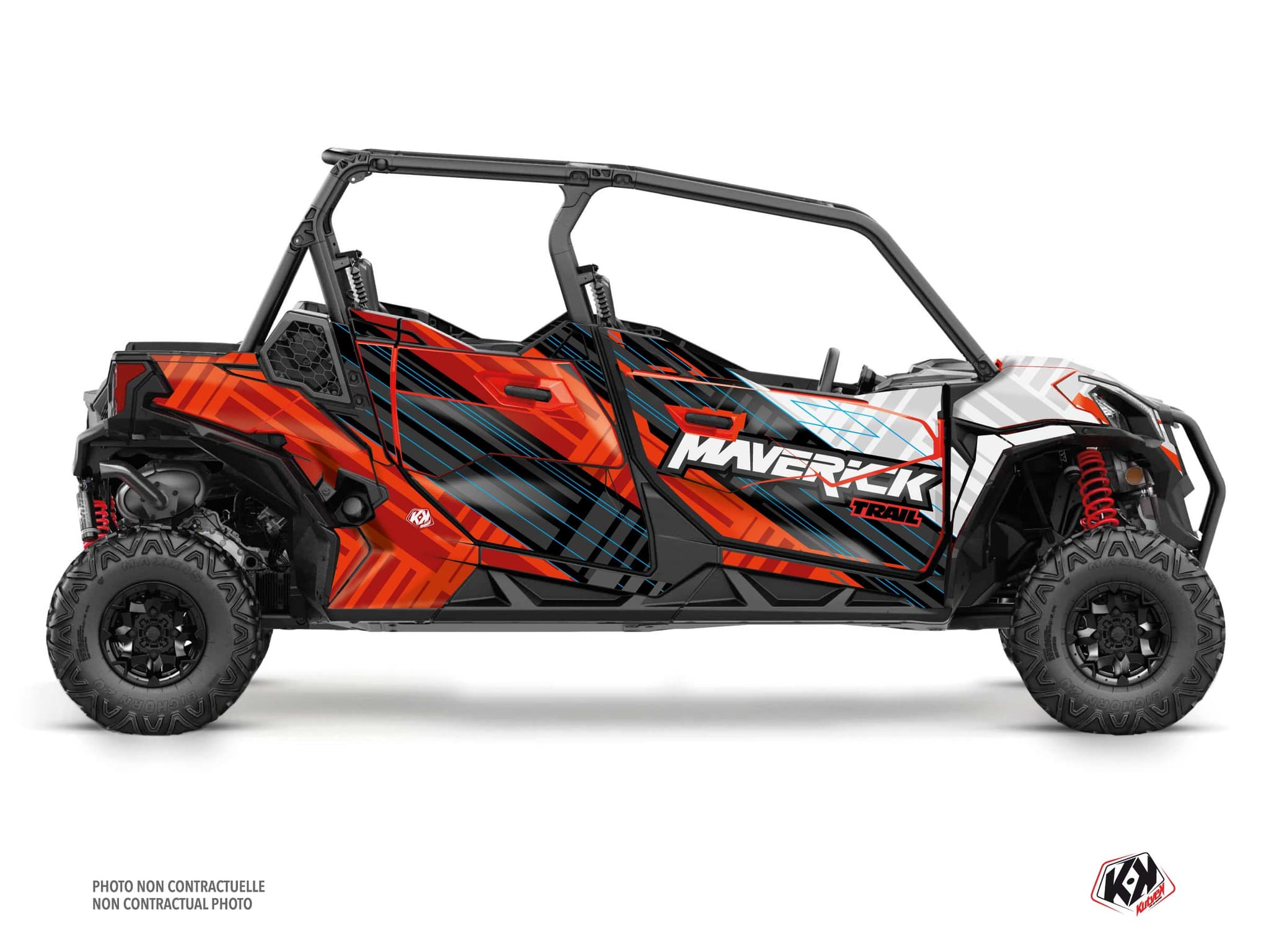 Kit graphique SSV CAN-AM MAVERICK TRAIL MAX KINETIK Rouge