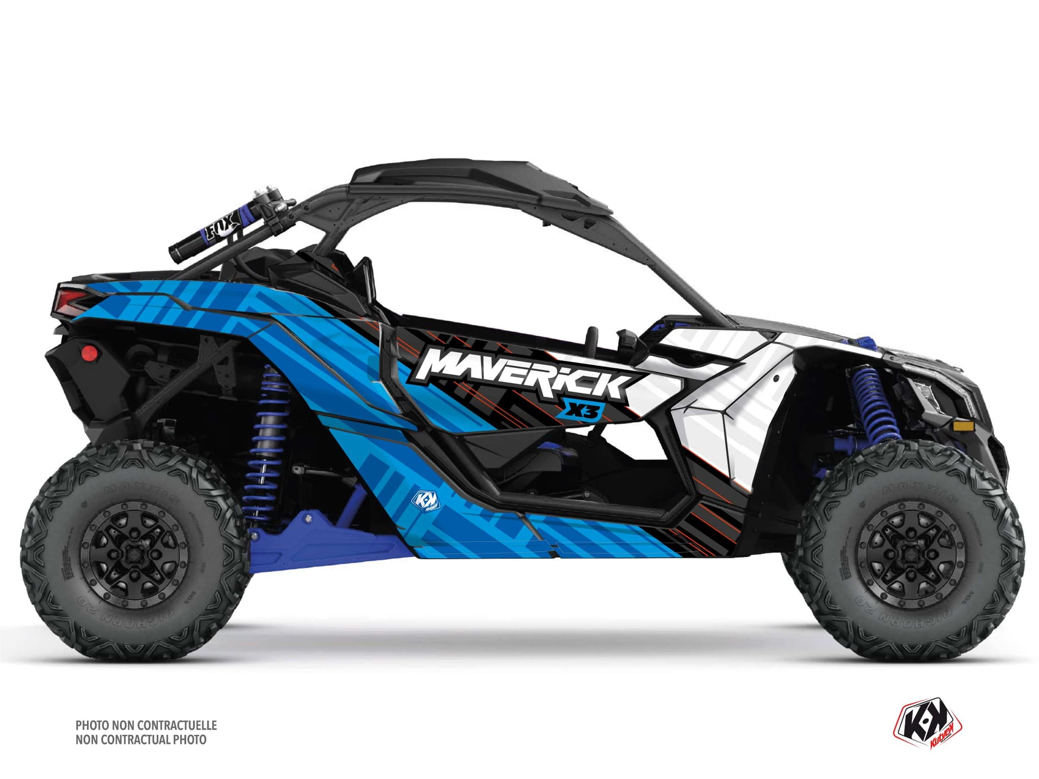 Can-Am Maverick X3 UTV Kinetik Blue Graphic Kit