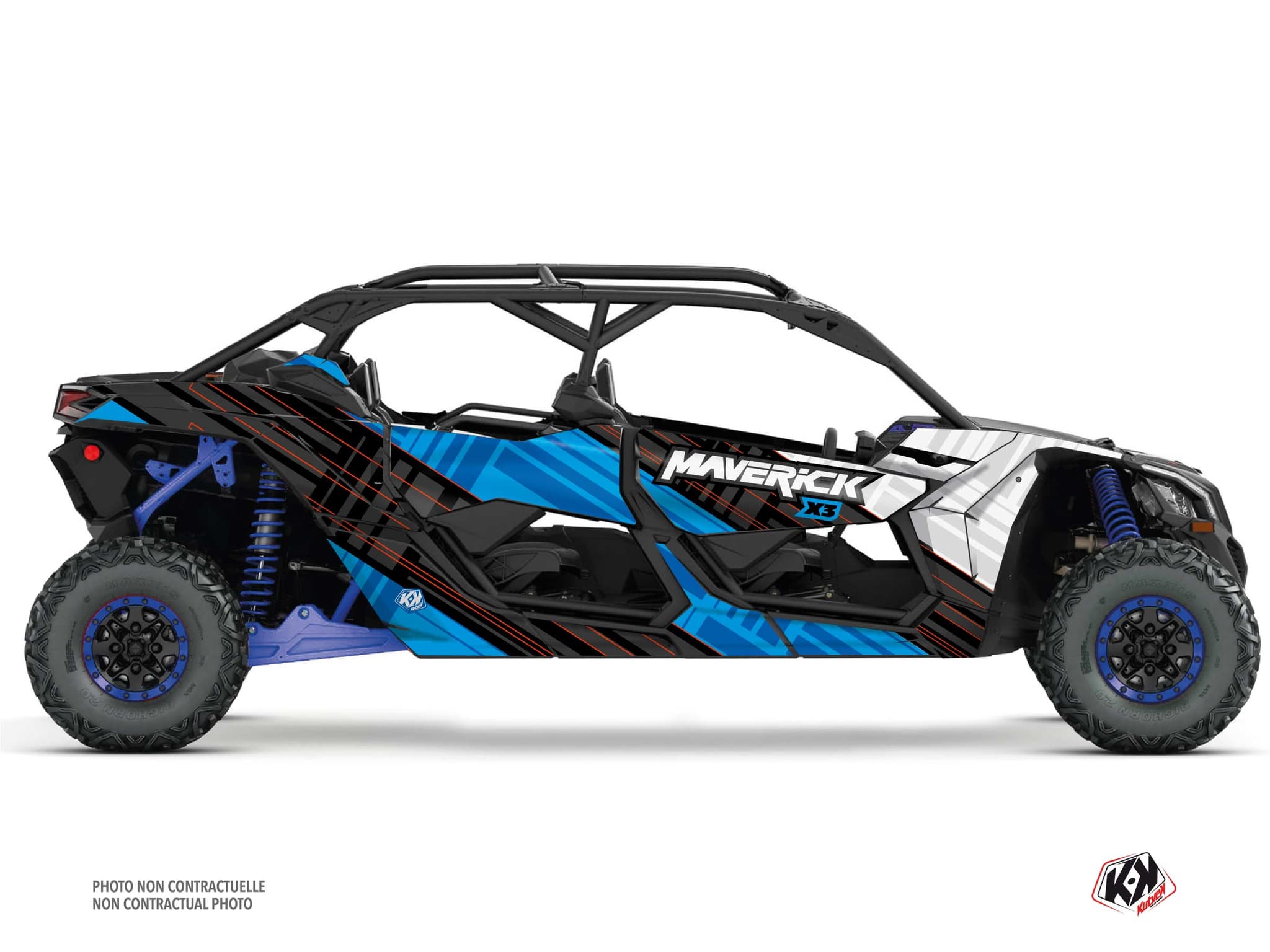 Can-Am Maverick X3 Max UTV Kinetik Blue Graphic Kit
