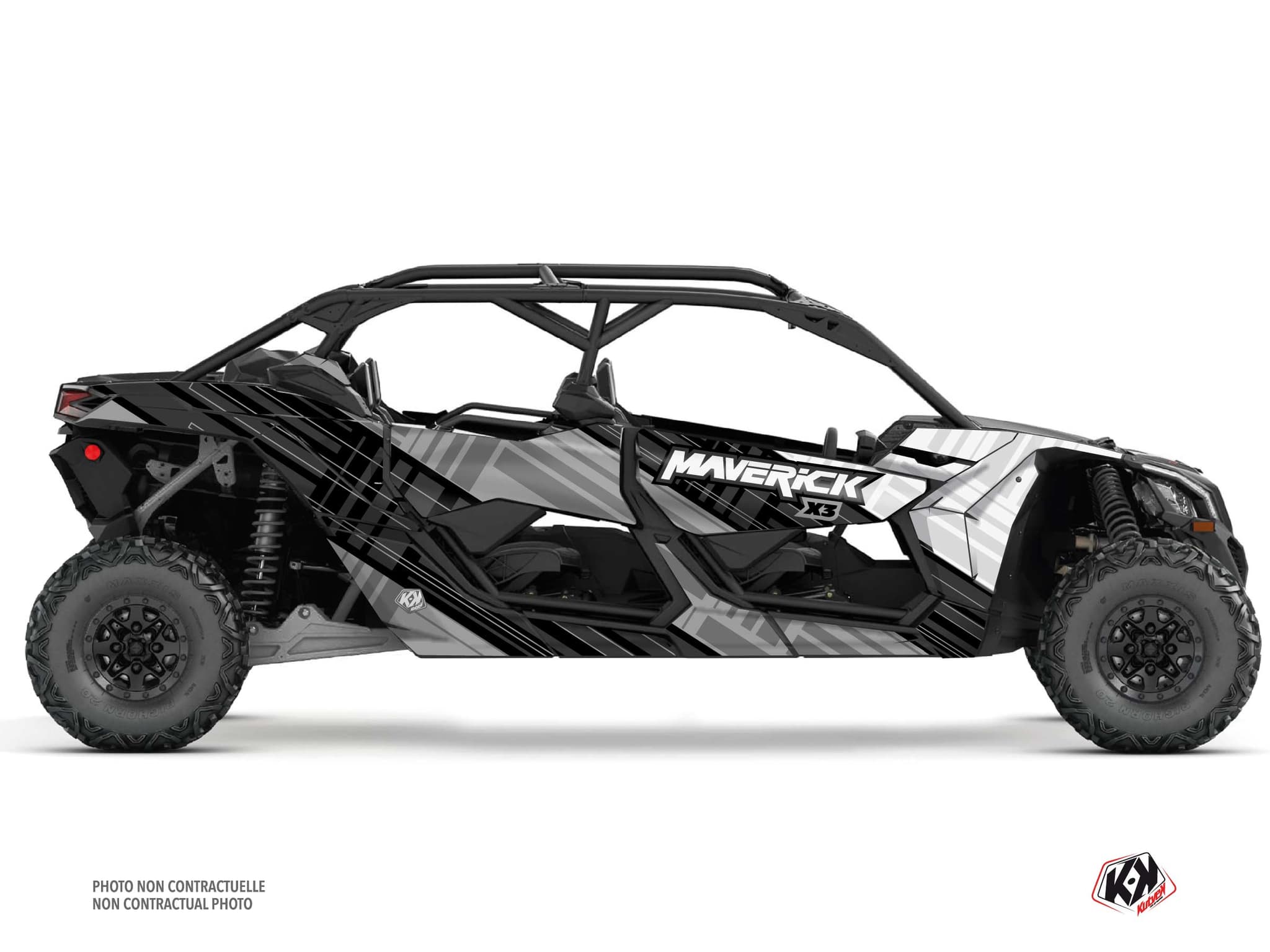 UTV CAN-AM MAVERICK X3 MAX KINETIK Grey graphic kit