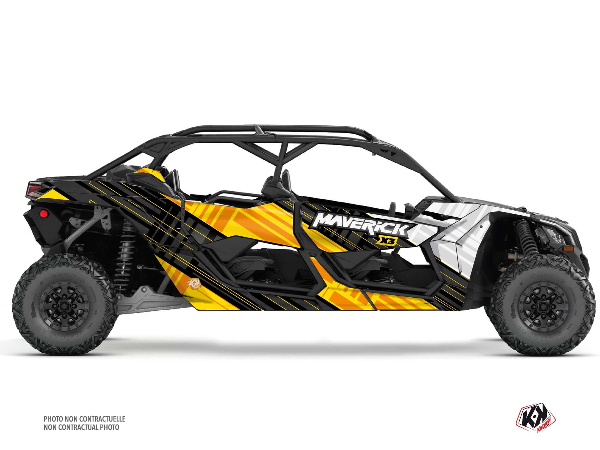 UTV CAN-AM MAVERICK X3 MAX KINETIK Yellow graphic kit