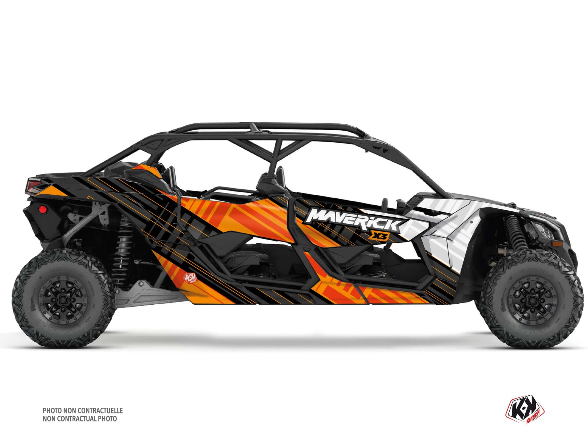 UTV CAN-AM MAVERICK X3 MAX KINETIK Orange graphic kit