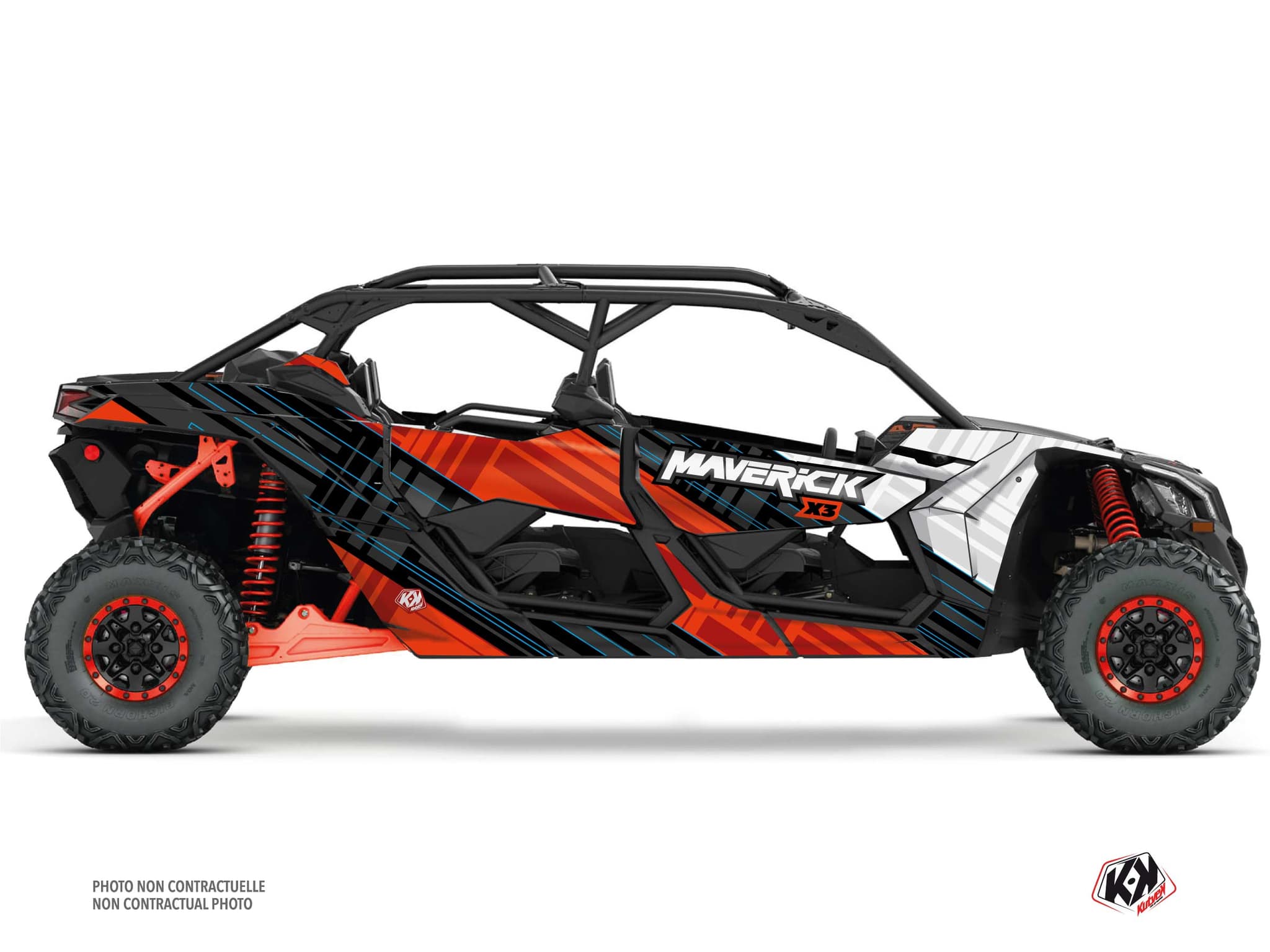 UTV CAN-AM MAVERICK X3 MAX KINETIK Red graphic kit