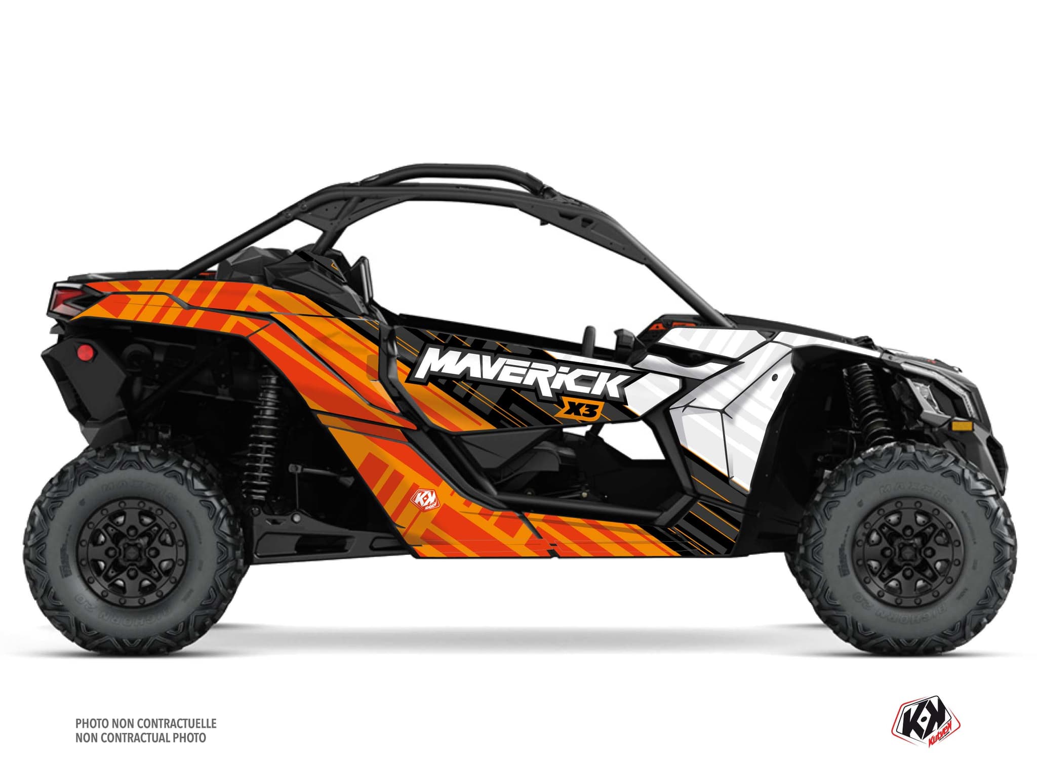utv can-am maverick x3 kinetik orange graphic kit