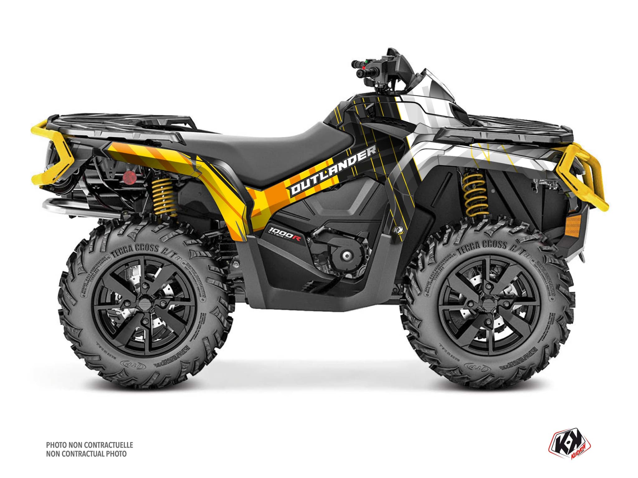 Kit graphique Quad CAN-AM OUTLANDER 1000 R KINETIK Jaune | Can am | Kutvek