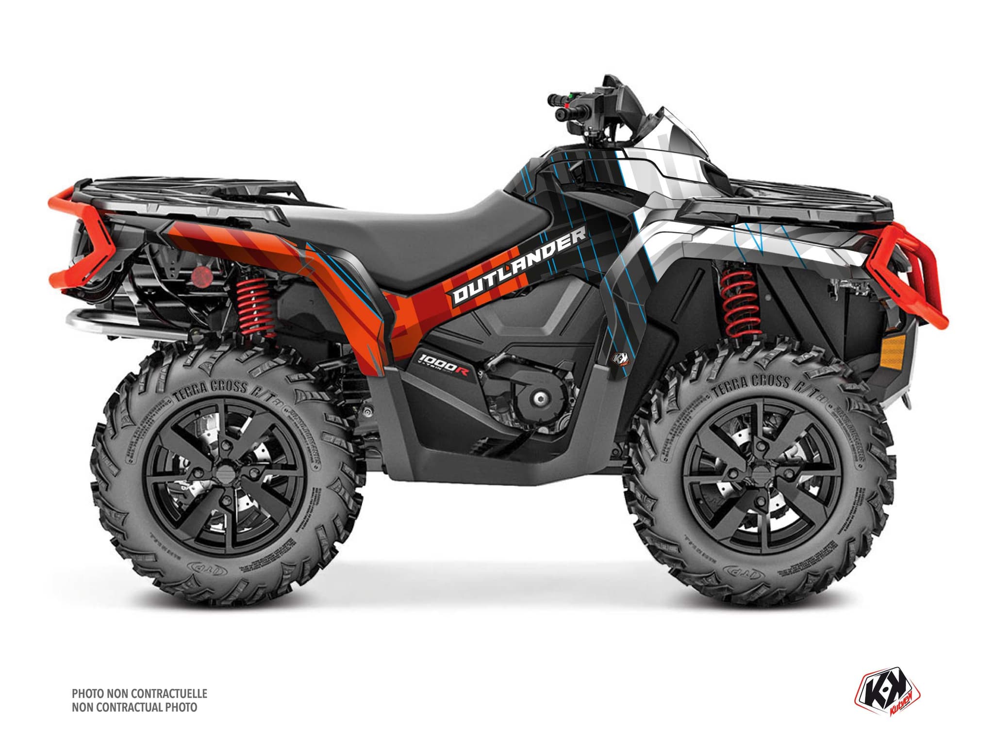 Kit graphique Quad CAN-AM OUTLANDER 1000 R KINETIK Rouge | Can am | Kutvek