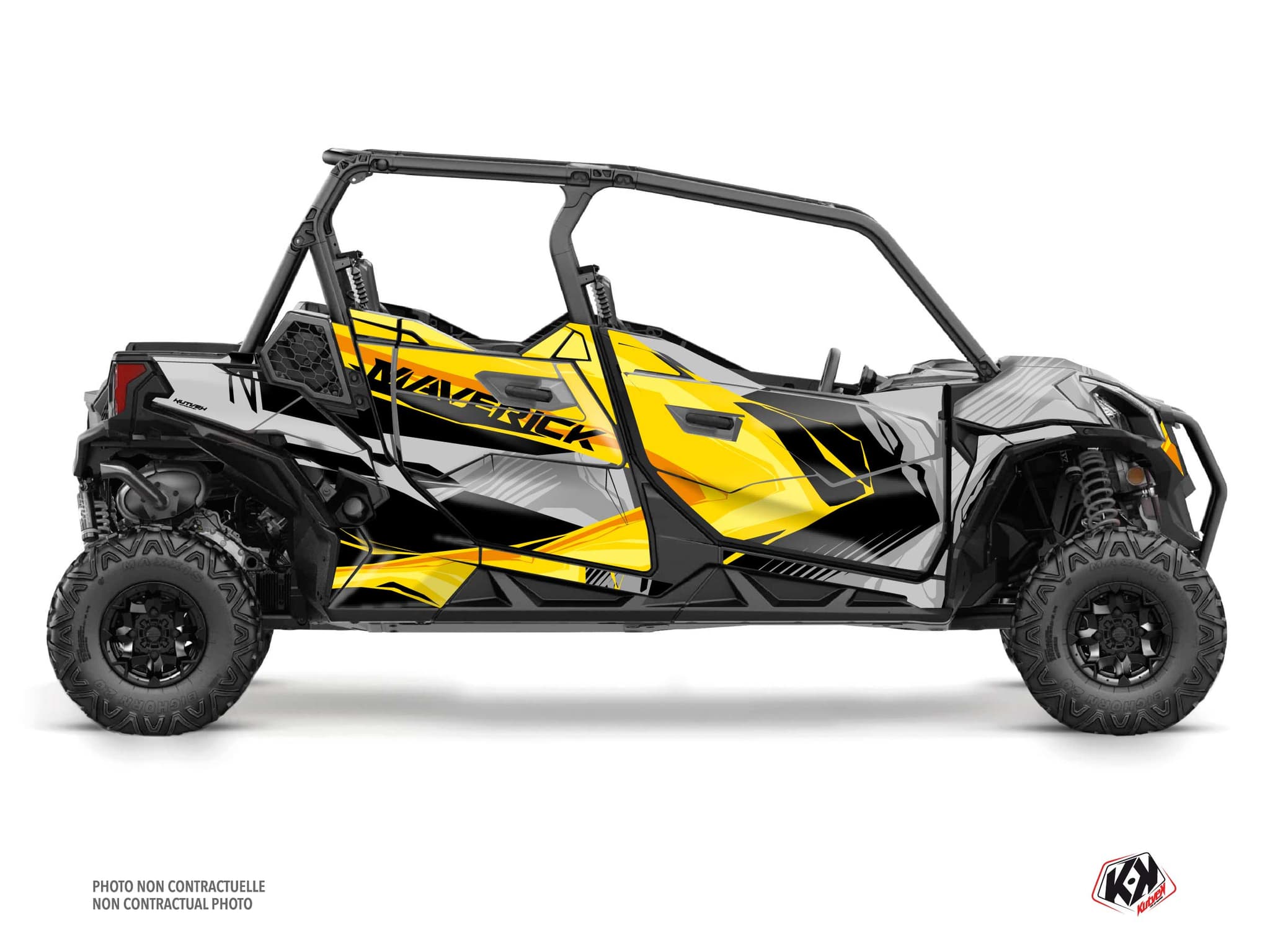 kit graphique ssv can-am maverick trail max kliff jaune