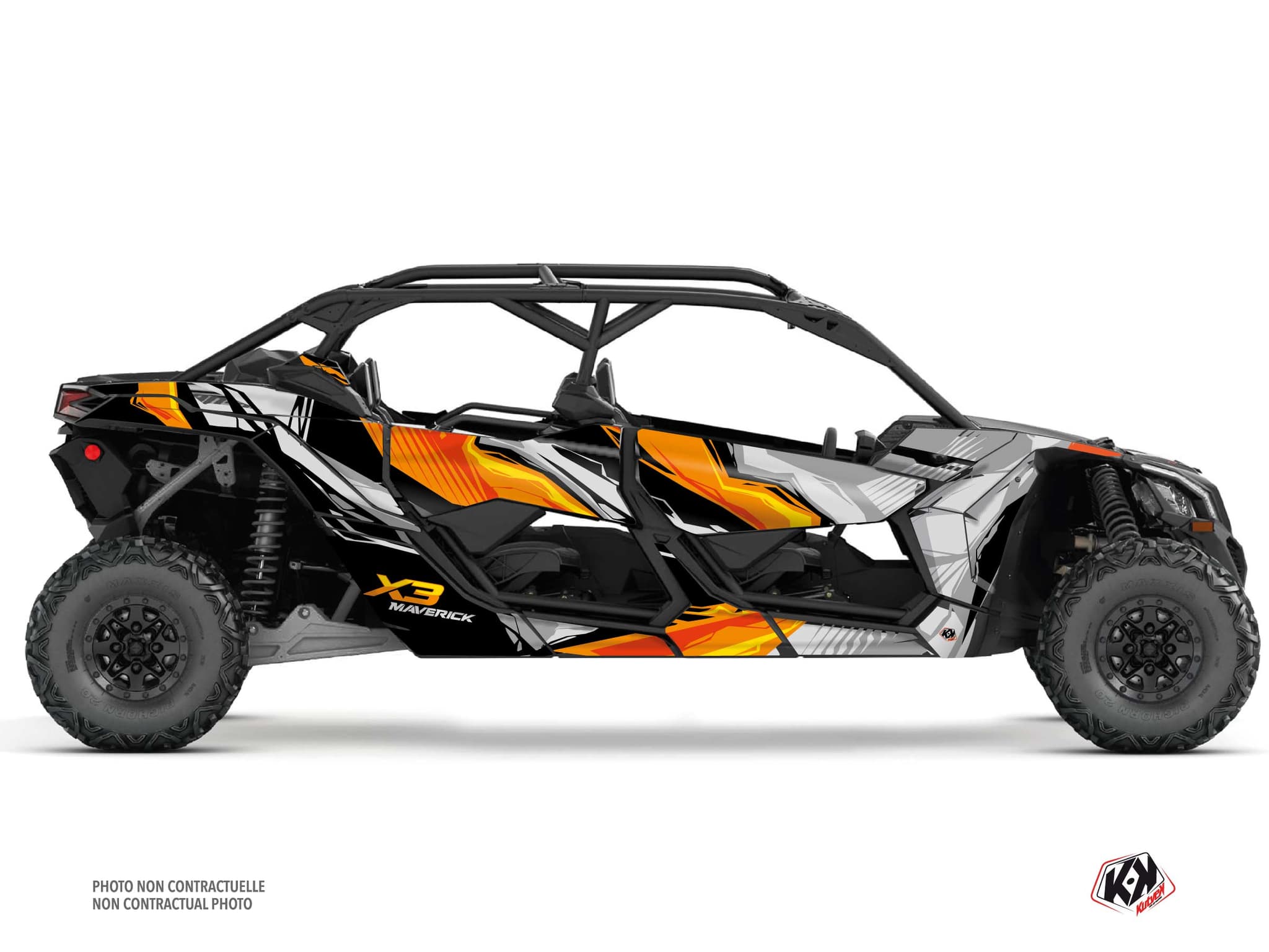 Can-Am Maverick X3 Max UTV Kliff Orange Graphic Kit