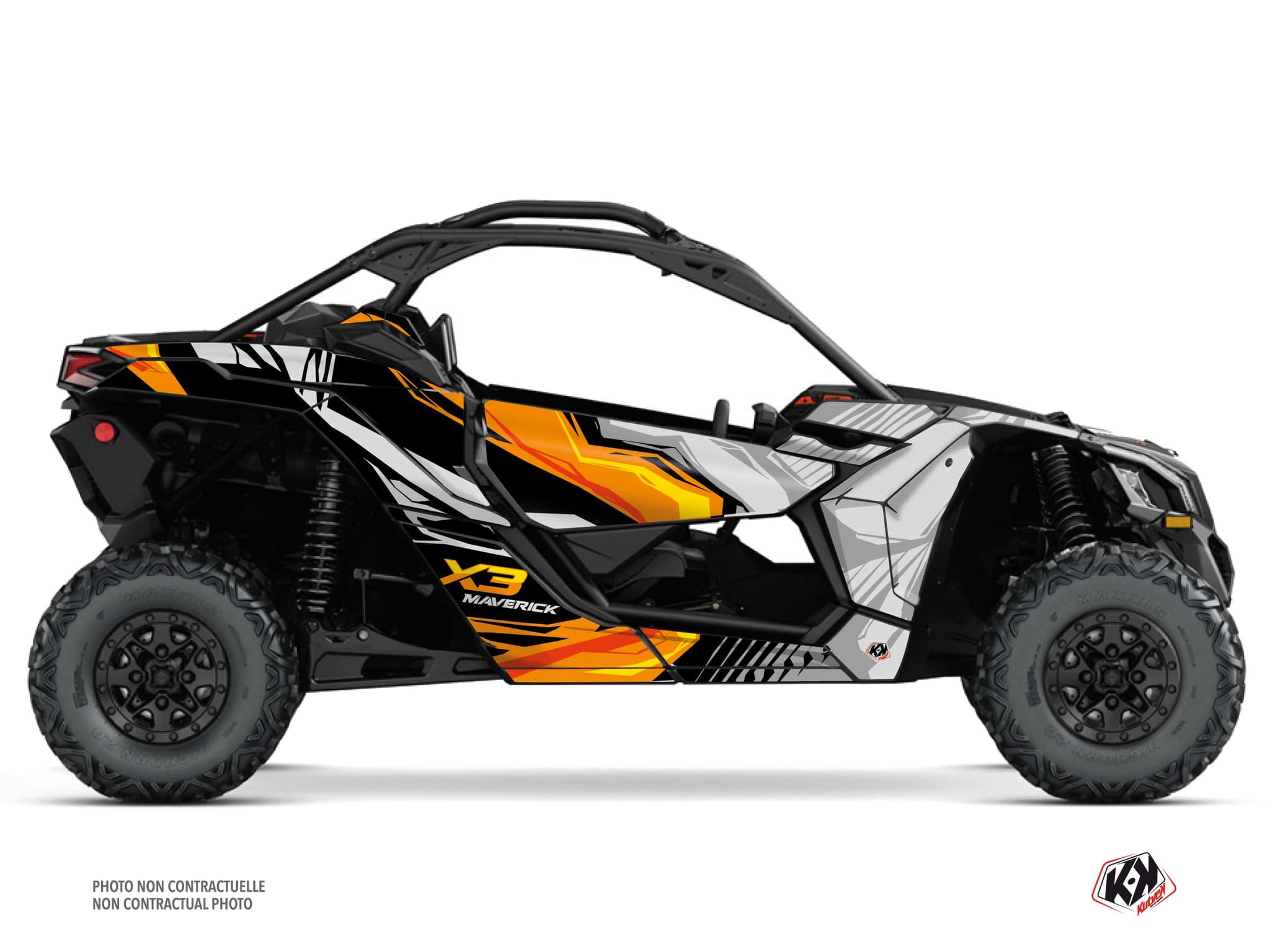 kit graphique ssv can-am maverick x3 kliff orange