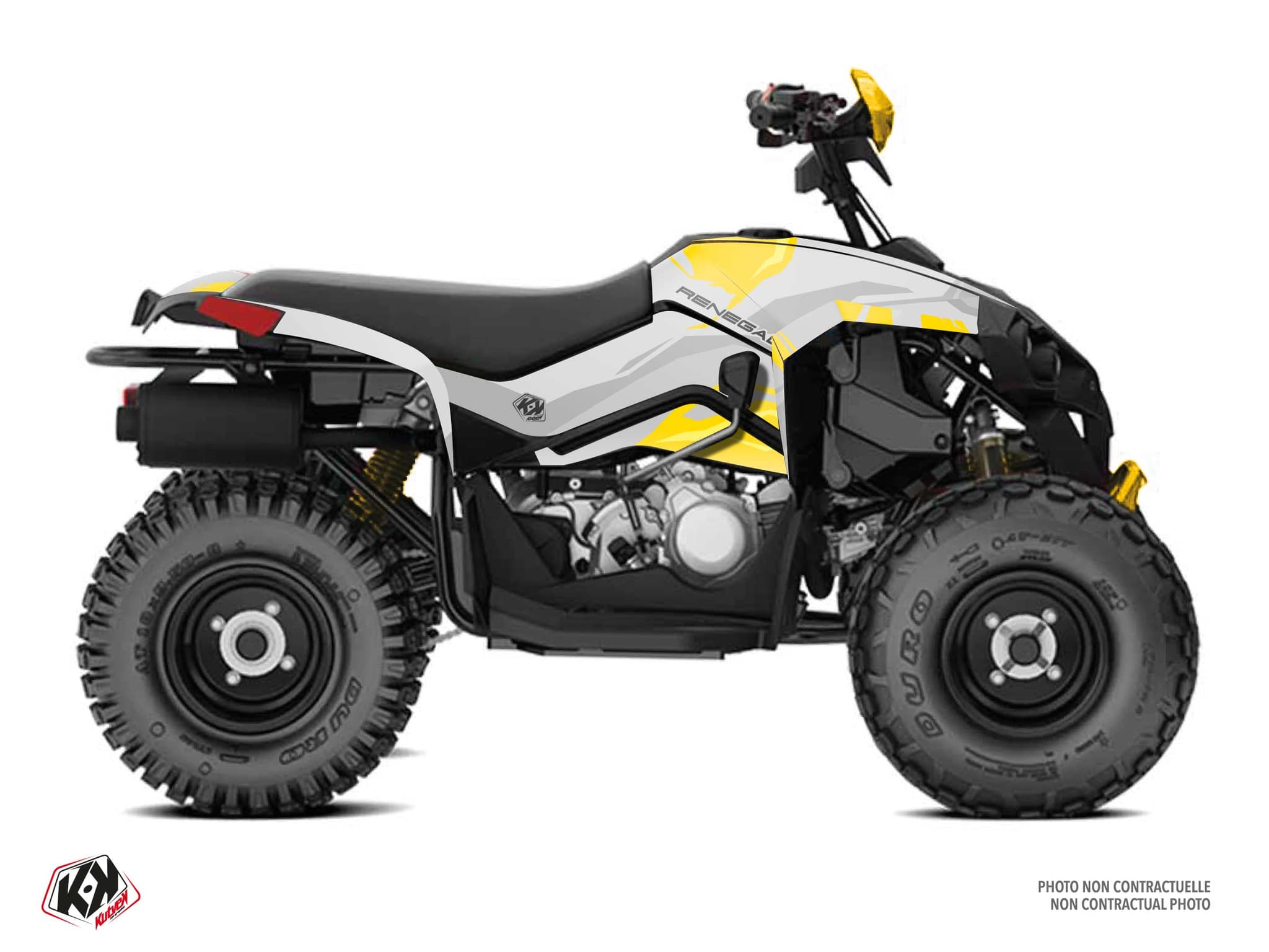 Kit graphique Quad CAN-AM RENEGADE 110 KLIFF Gris-Jaune
