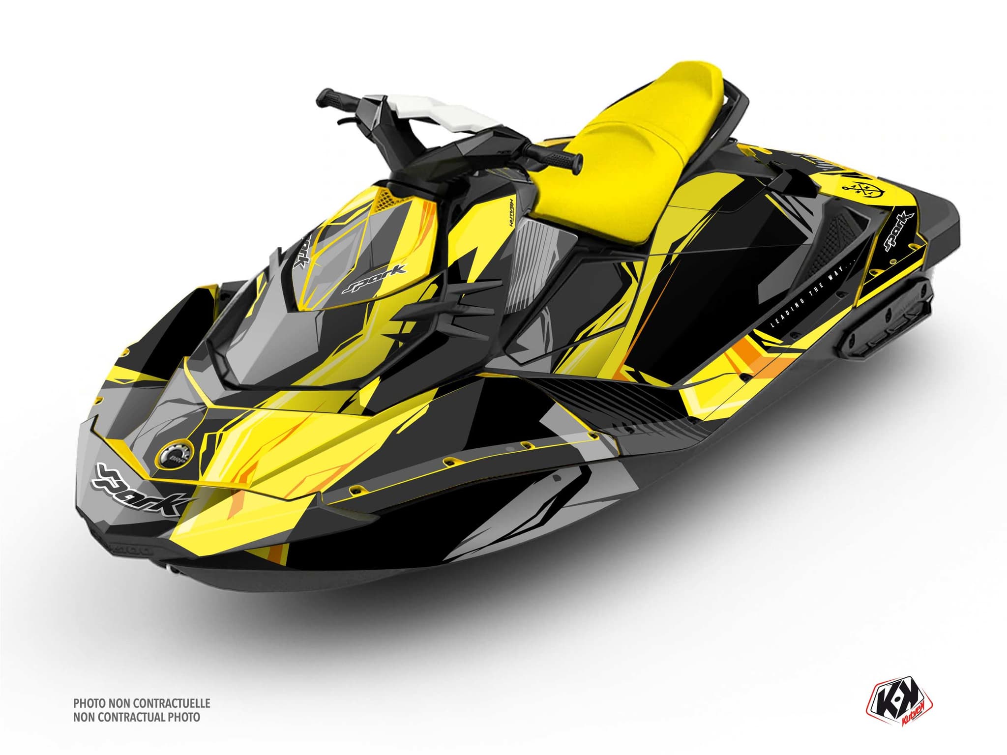 kit graphique jet-ski kliff seadoo spark jaune