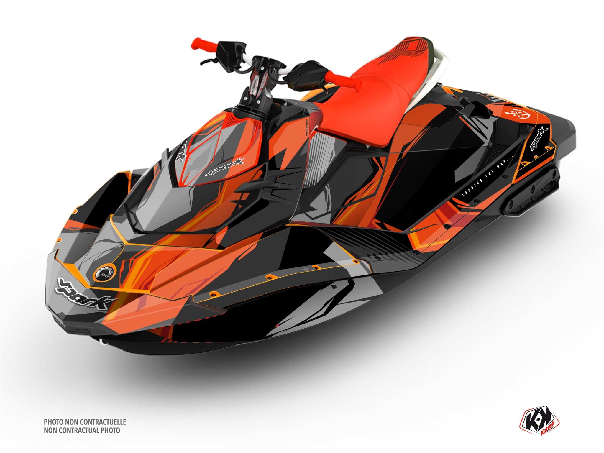 kit graphique jet-ski kliff seadoo spark orange