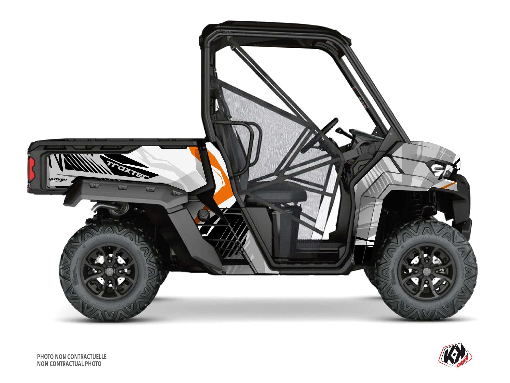 kit graphique ssv can-am traxter kliff blanc