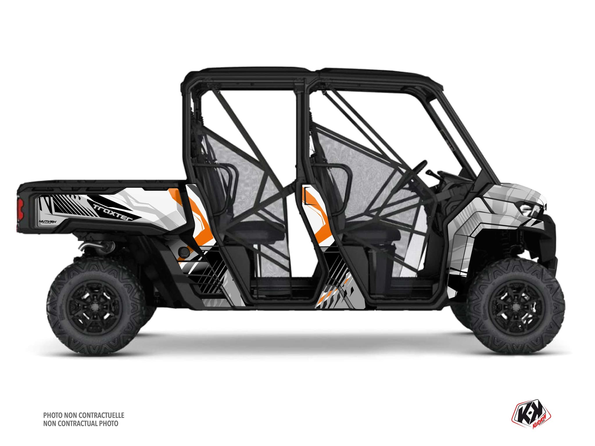 kit graphique ssv can-am traxter max kliff blanc
