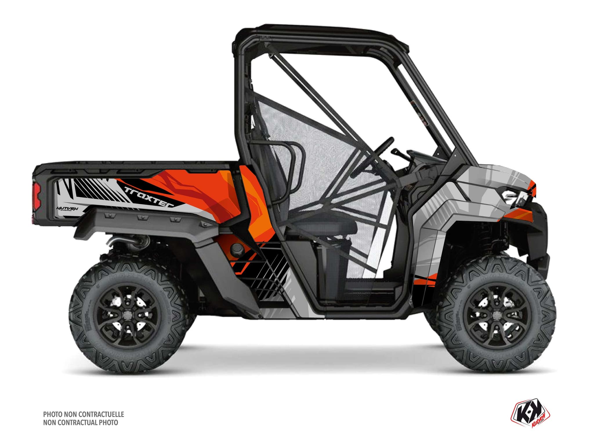 Kit Graphique ssv can-am traxter kliff rouge