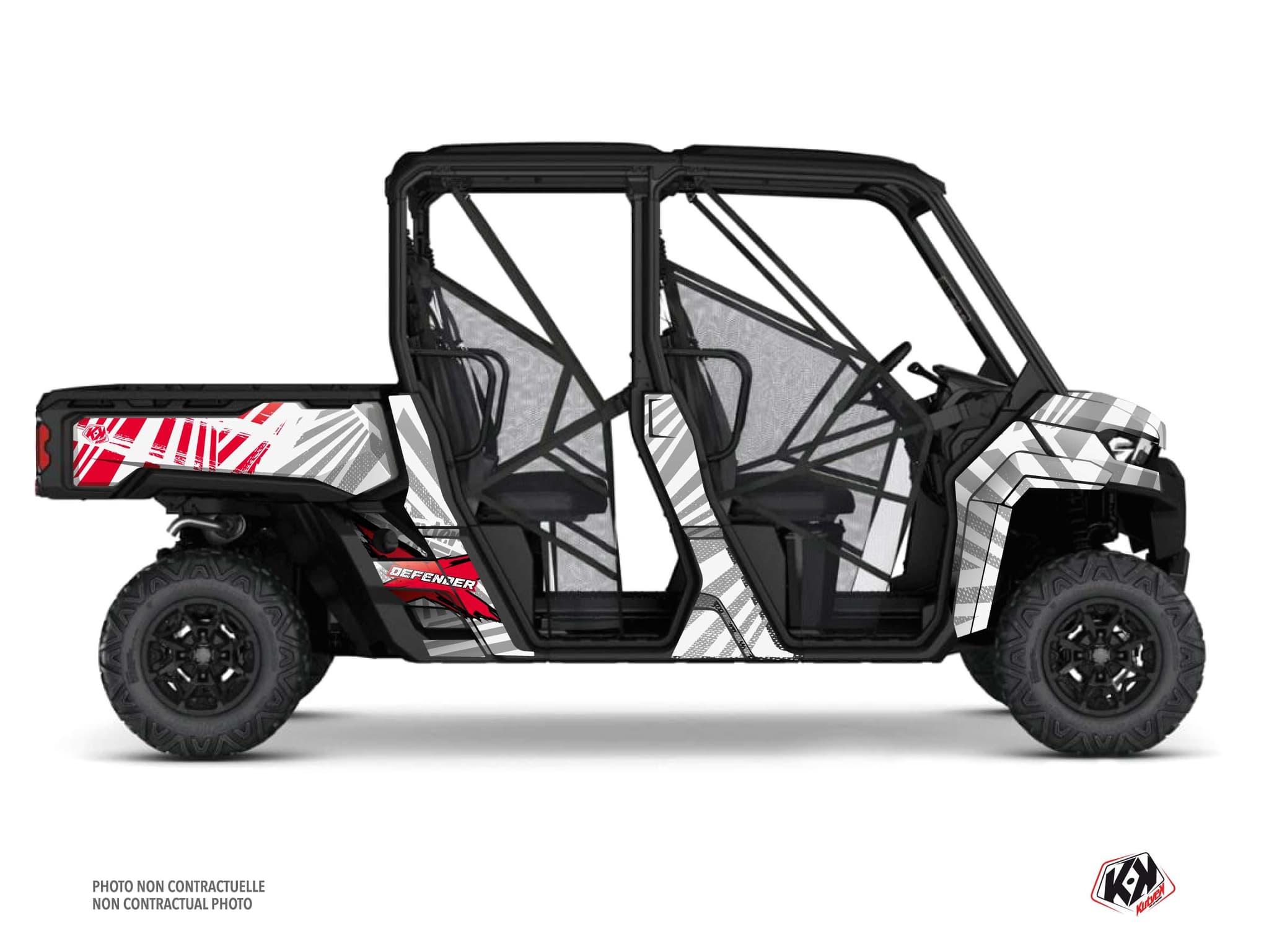kit graphique ssv can-am defender max kollector blanc