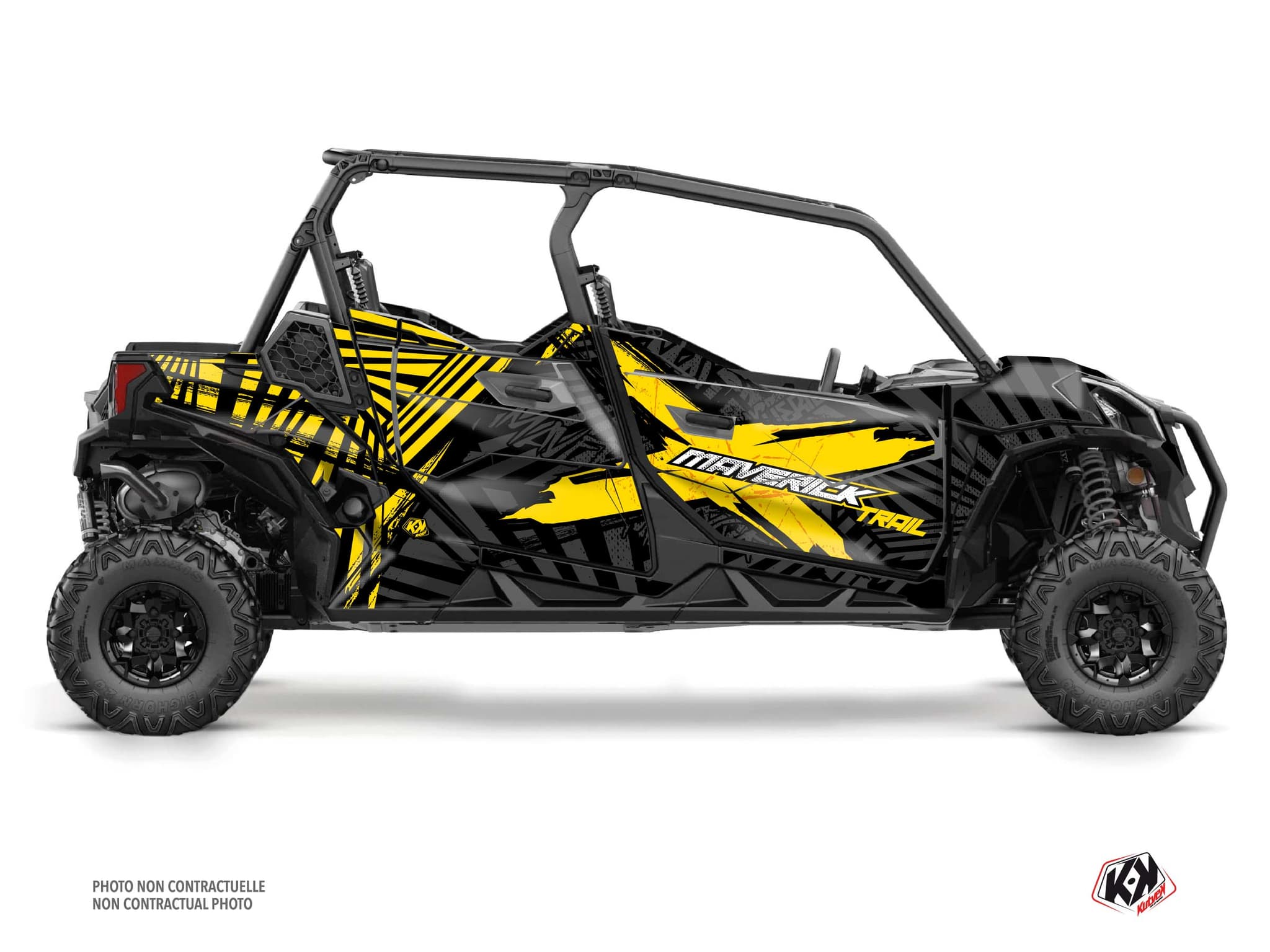 kit graphique ssv can-am maverick sport max kollector jaune