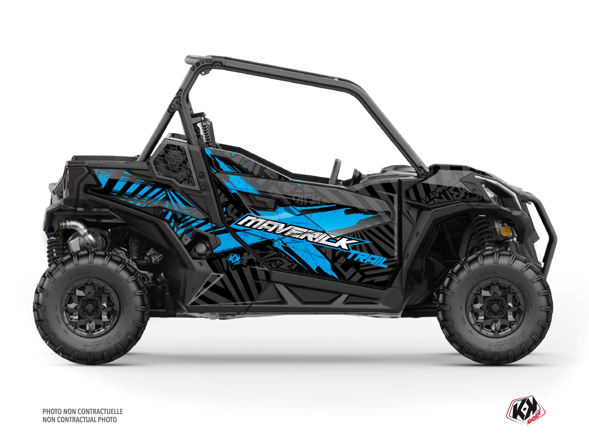 kit graphique ssv can-am maverick trail kollector bleu