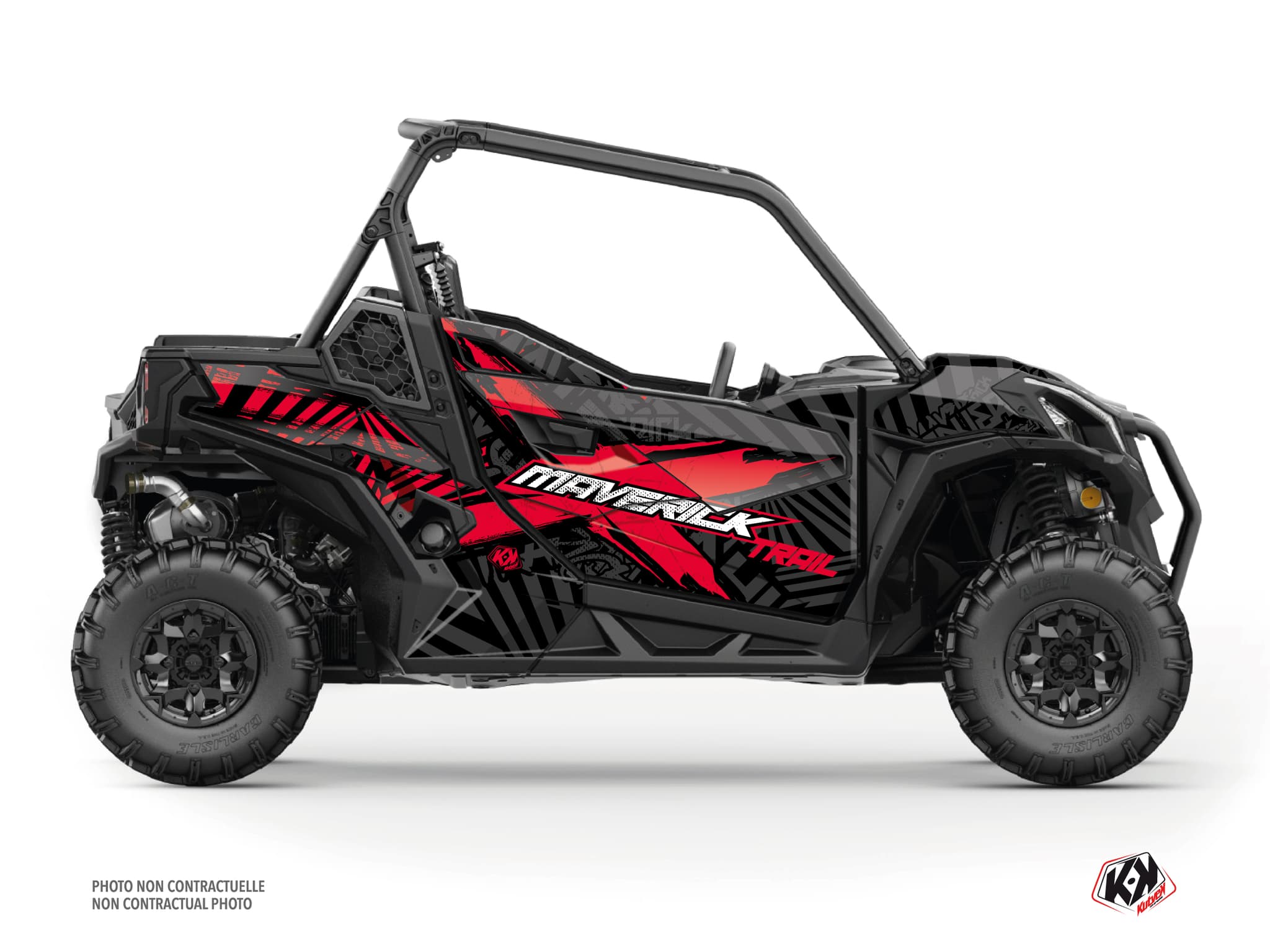 Kit graphique SSV CAN-AM MAVERICK TRAIL KOLLECTOR Rouge