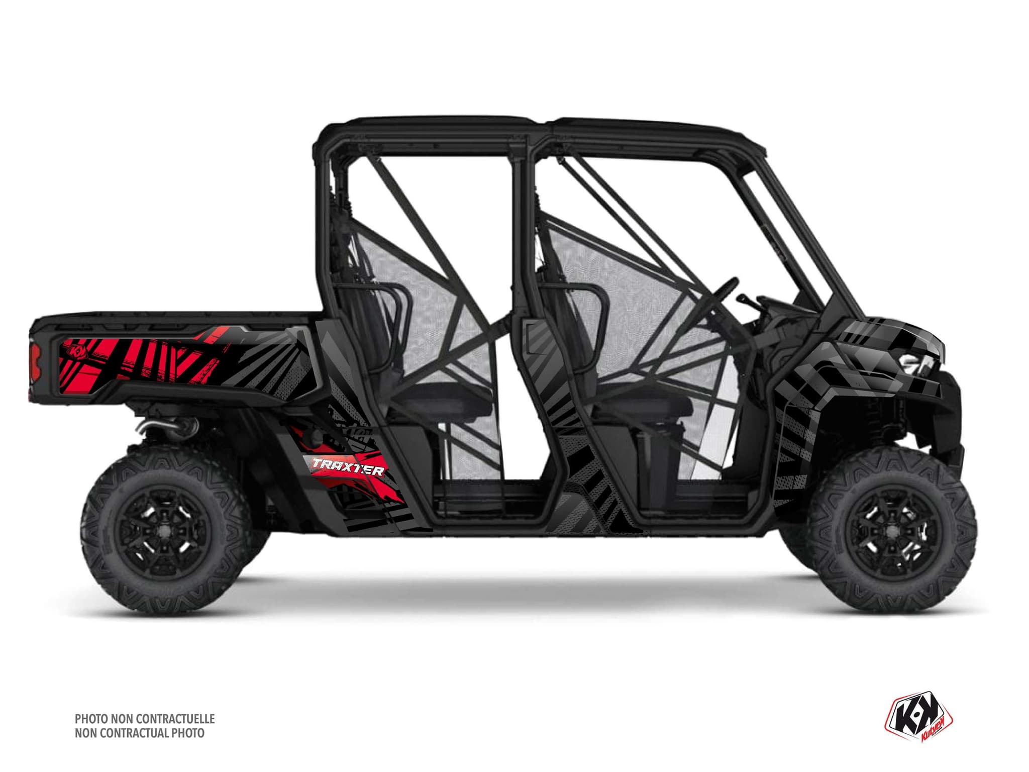 Kit Graphique ssv can-am traxter max kollector rouge