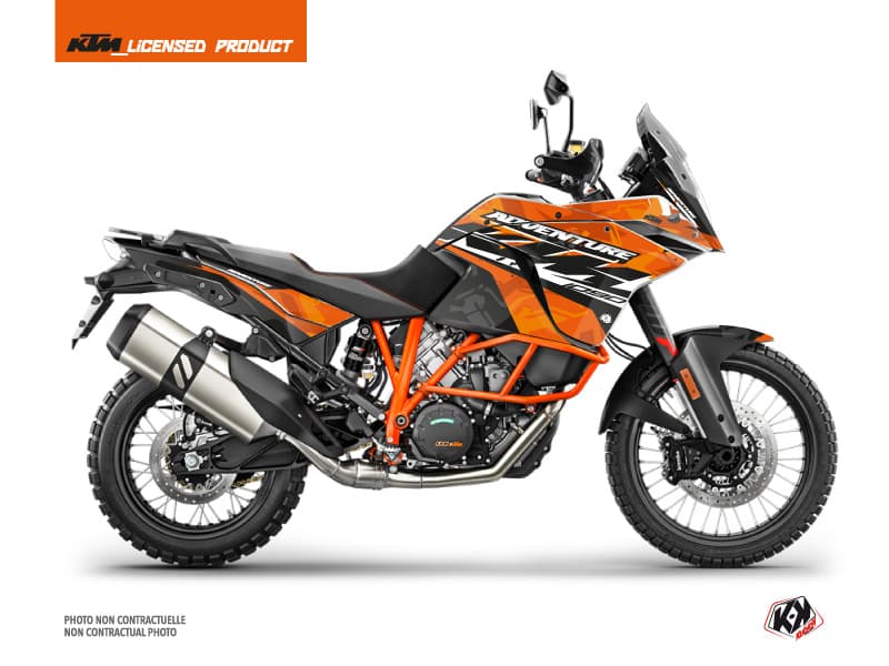 kit graphique moto ktm adventure 1090 r kombat orange