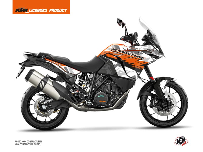 kit graphique moto ktm adventure 1190 kombat gris-orange