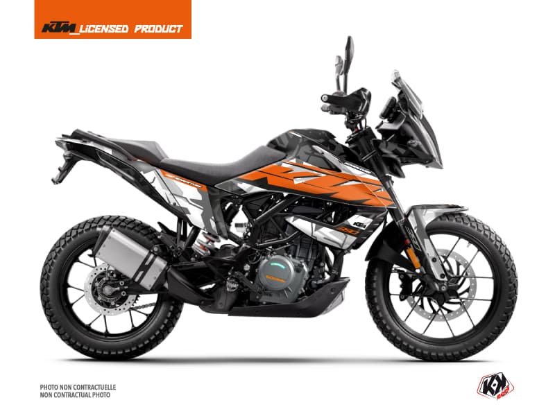 kit graphique moto ktm adventure 390 kombat gris-orange