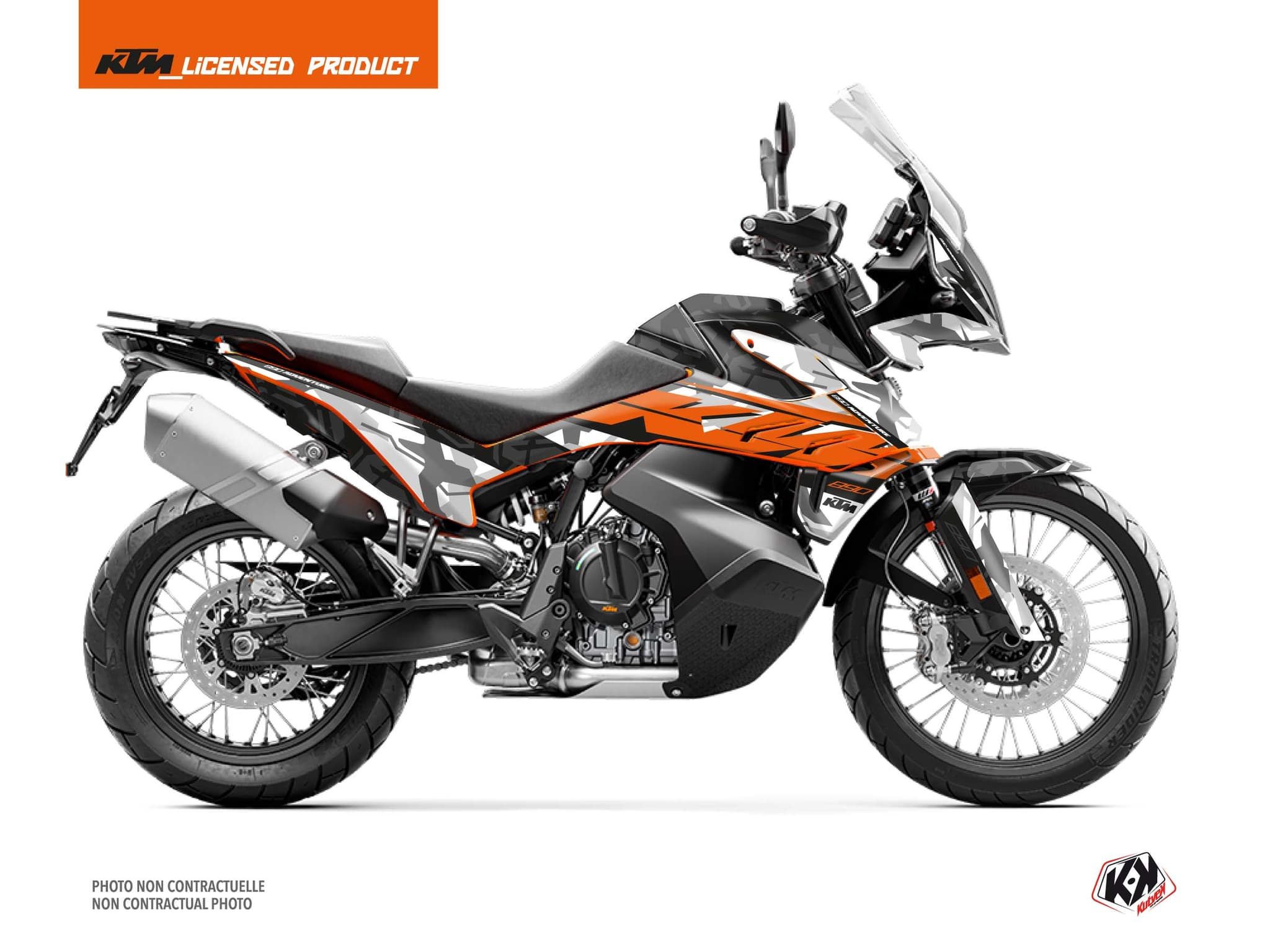 kit graphique moto ktm adventure 890 kombat gris-orange