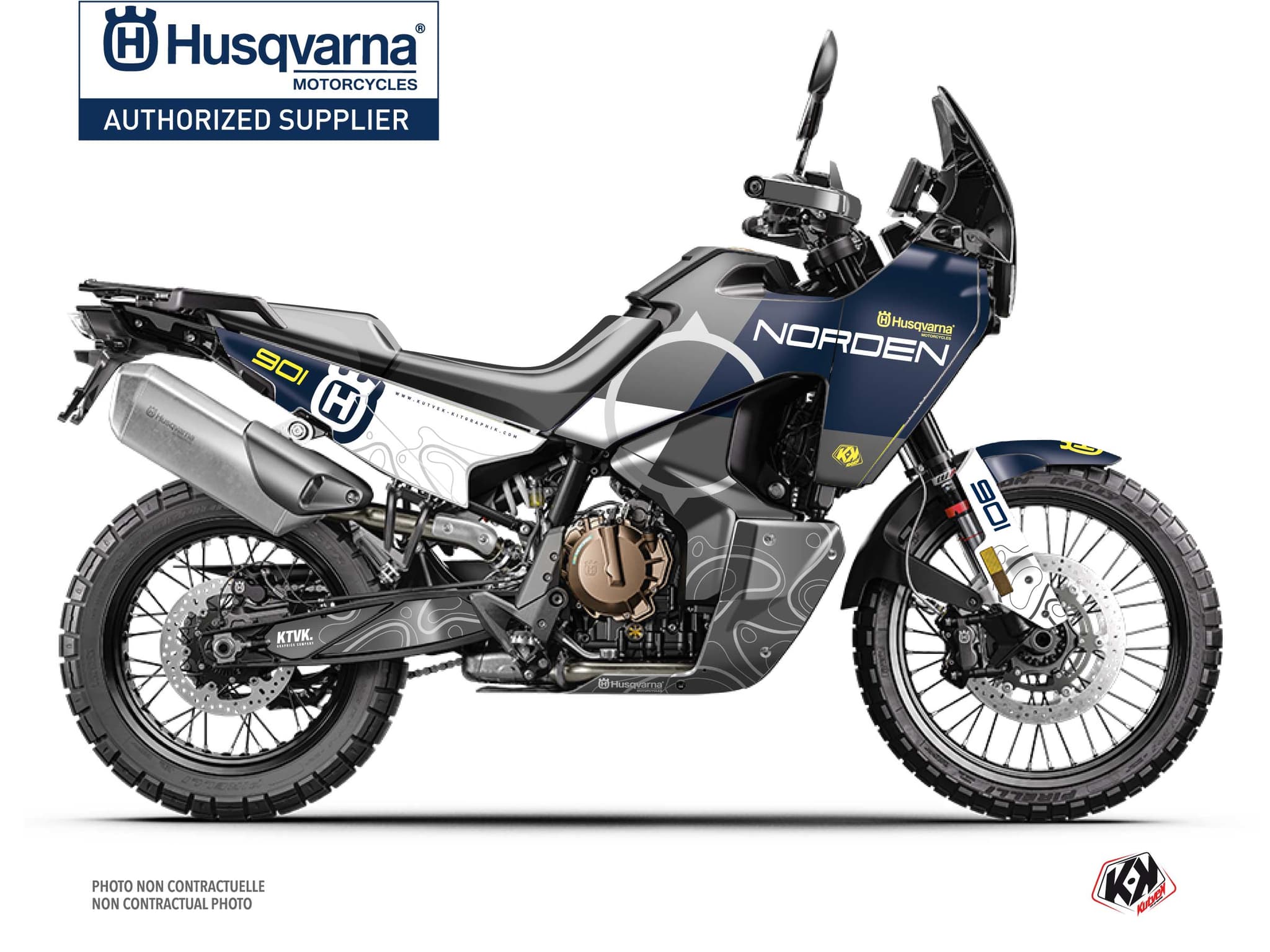kit graphique moto husqvarna norden 901 kompass bleu
