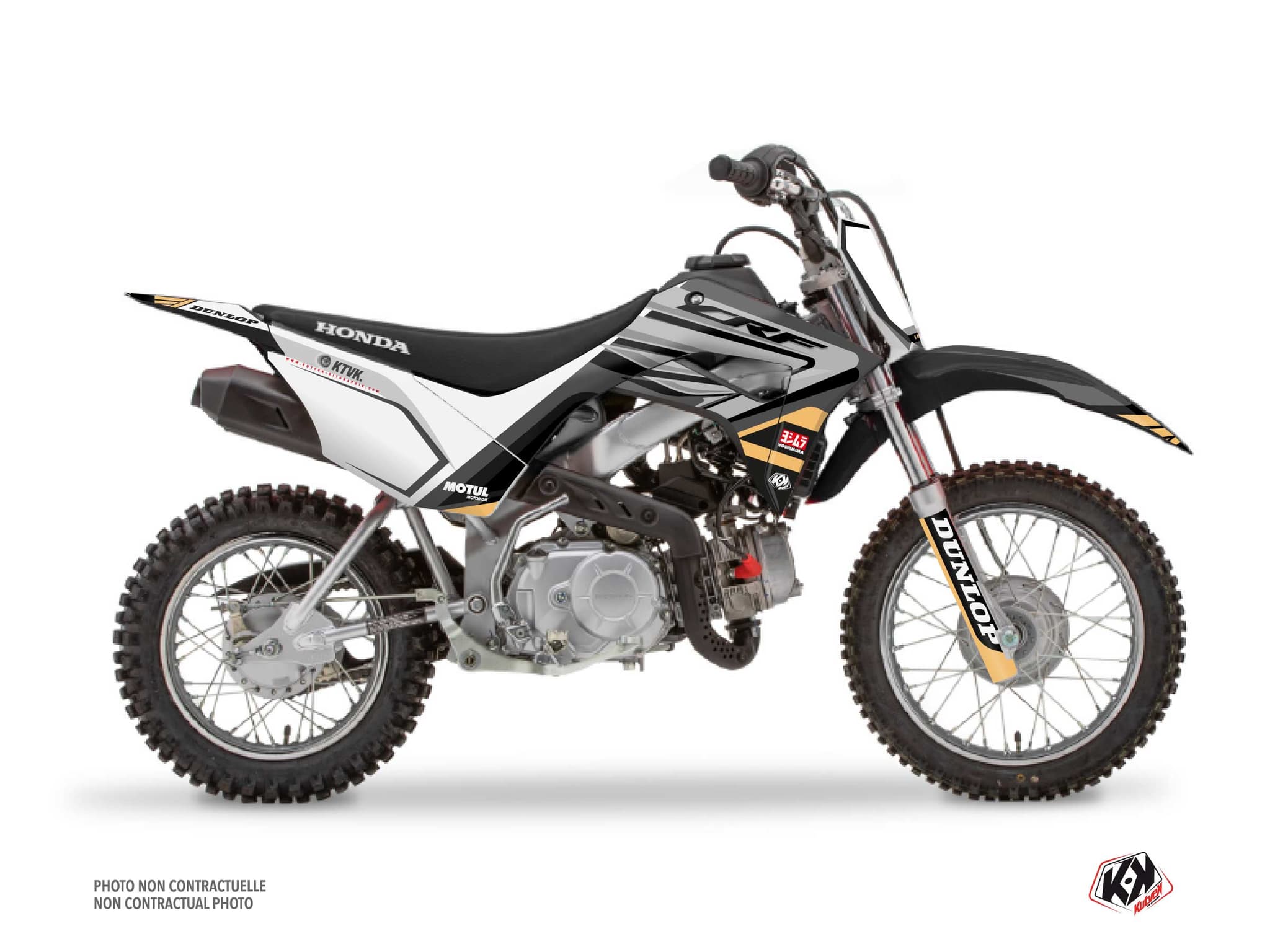 Kit graphique Moto Cross Kondor Honda 110F CRF Gris