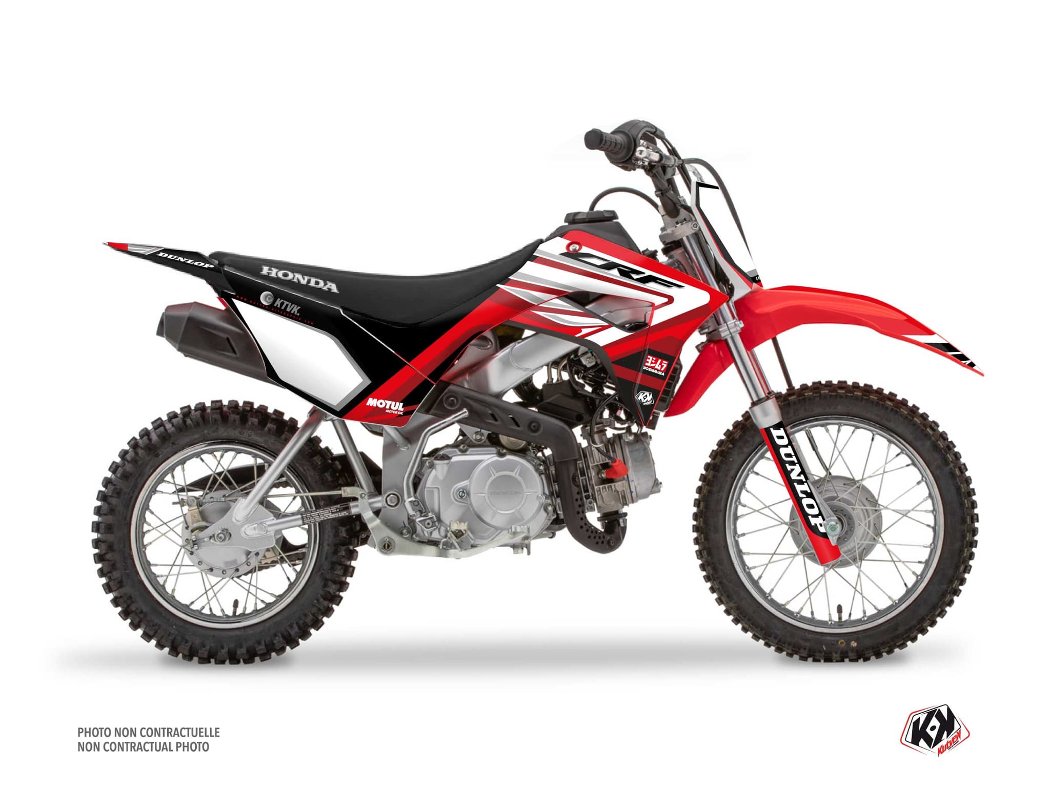 kit graphique motocross honda crf 110 f kondor rouge
