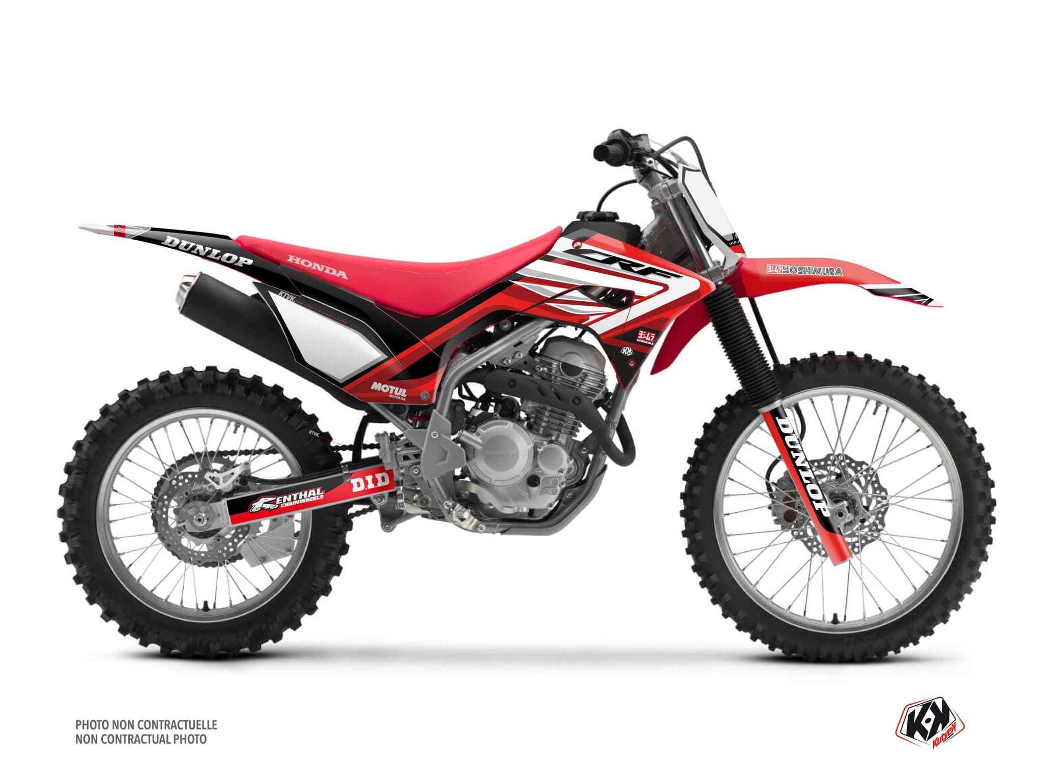 Kit graphique Moto Cross Kondor Honda 250F CRF Rouge