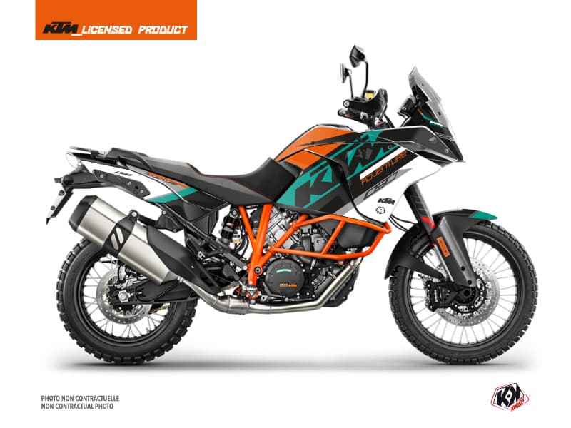 kit graphique moto ktm adventure 1090 r kontrol orange-blanc