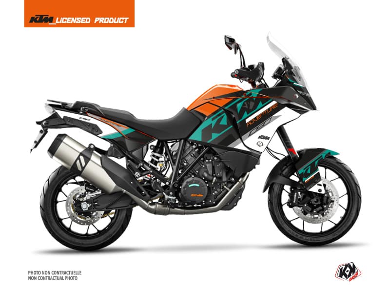 kit graphique moto ktm adventure 1090 kontrol orange-blanc