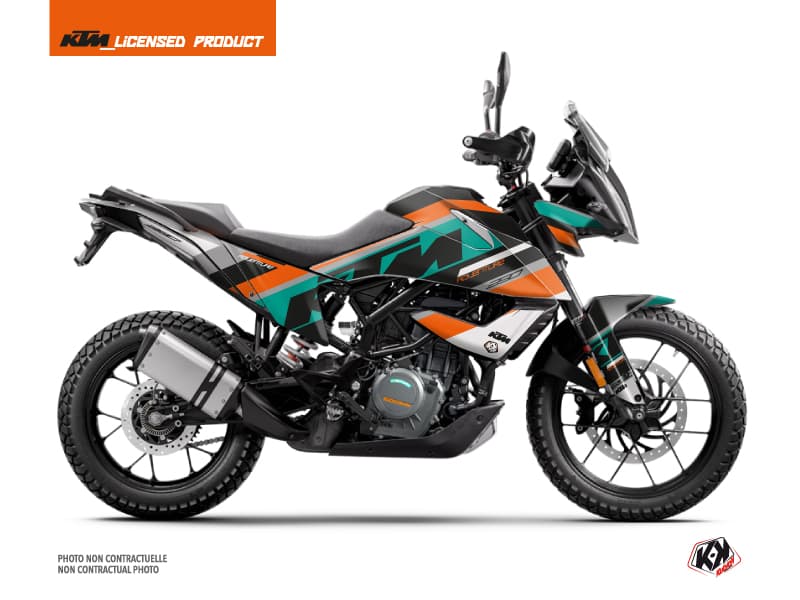 Kit Graphique Moto Kontrol KTM 390 Adventure Orange Blanc