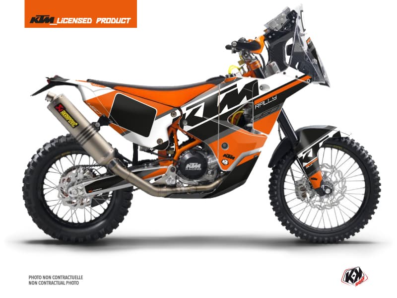 kit graphique motocross ktm rally 450 kontrol orange